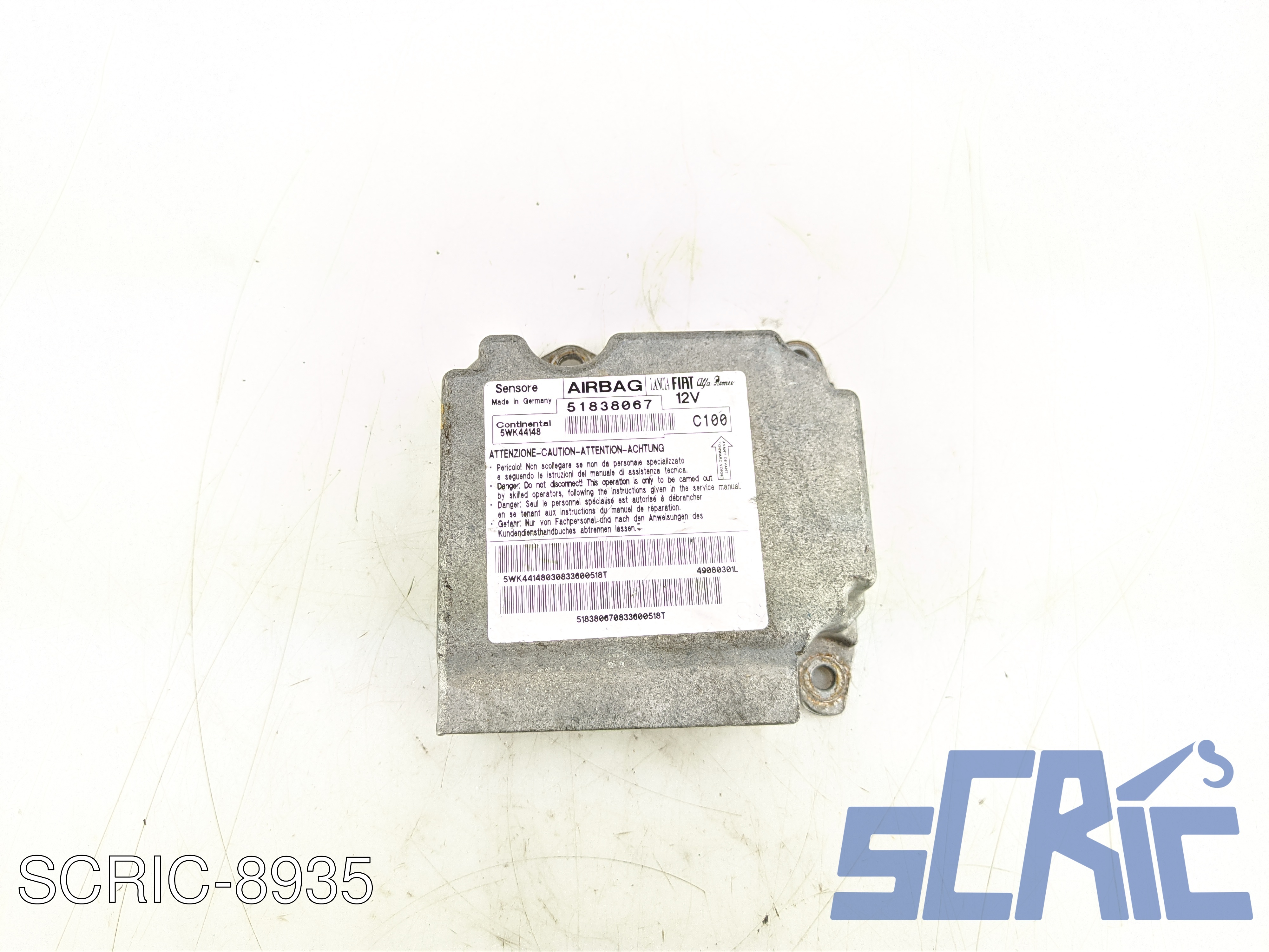 Centralina Airbag FIAT GRANDE PUNTO 199 2005-2013 51838067, 5WK44148