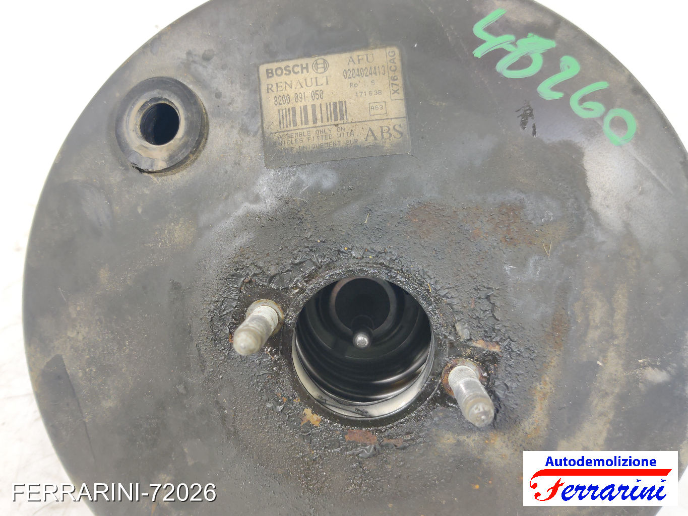 Servofreno RENAULT KANGOO KC0/1 1.2 16V 2001-2023 8200091050, 0204024413, X76CAG 7