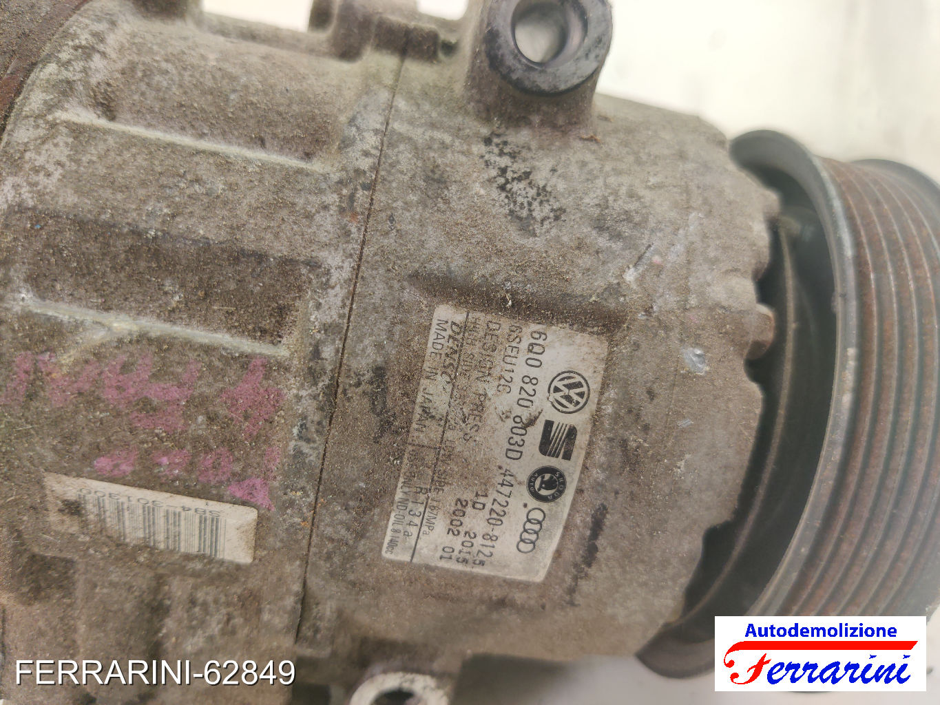 Compressore Clima AUDI A2 8Z0 1.4 TDI 2003-2005 6Q0820803D, 6Q0820803, 6SEU12C 7