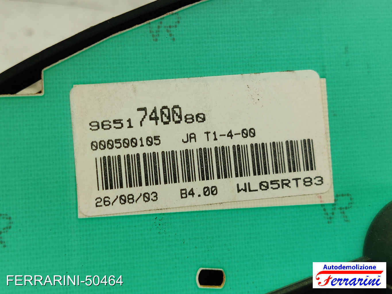 Quadro Contachilometri CITROEN BERLINGO M 1.9 D 70 1999-2011 9651740080