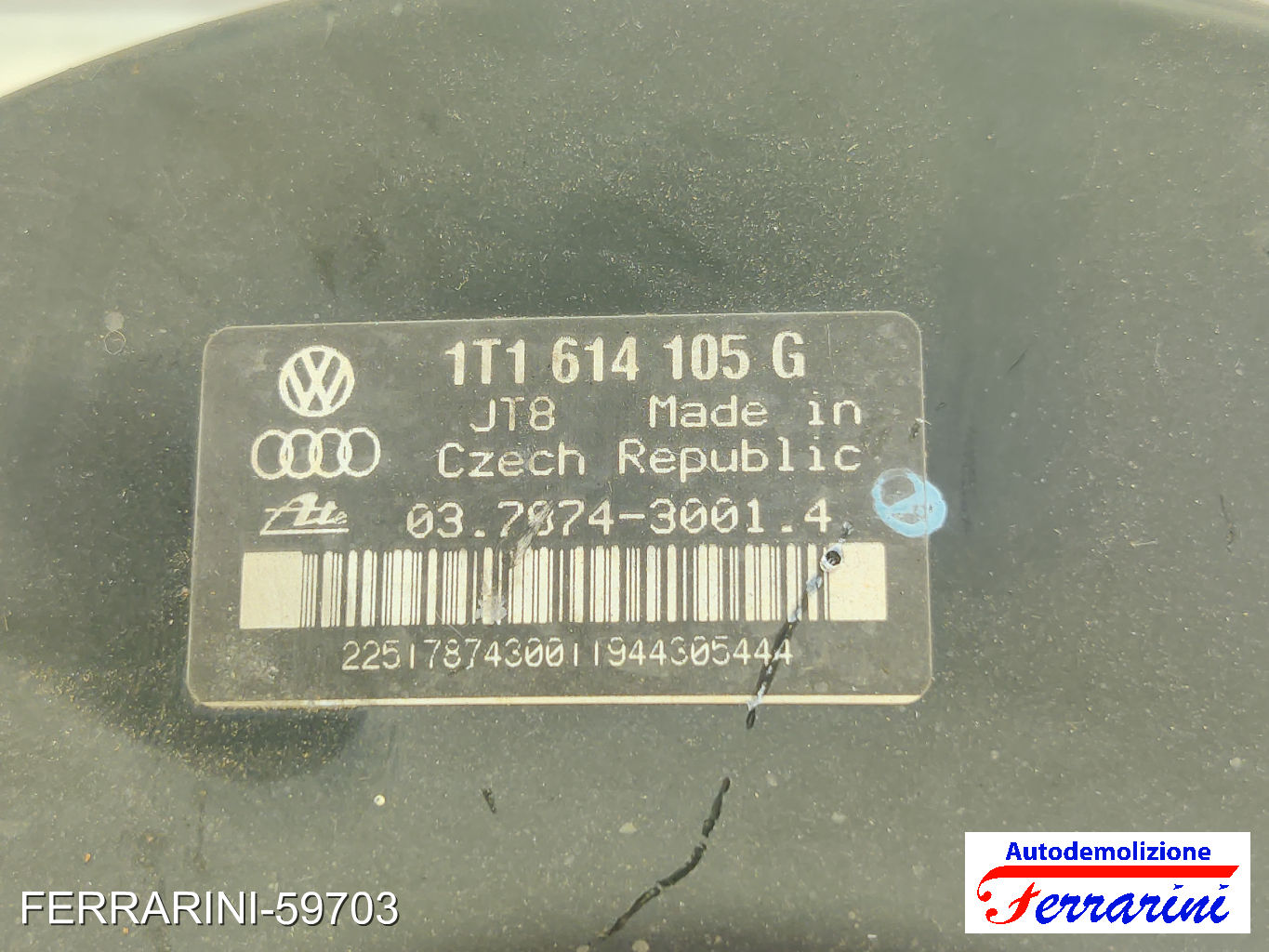 Servofreno VW CADDY 3 2CB, 2CJ, 2KB, 2KJ 2.0 SDI 2004-2010 1T1614106E