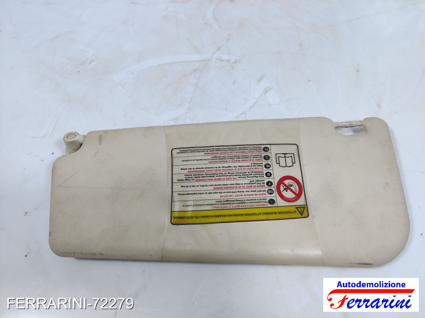 Aletta Parasole FIAT GRANDE PUNTO 199 2005-2013 destro, dx 735411165, 49991 6