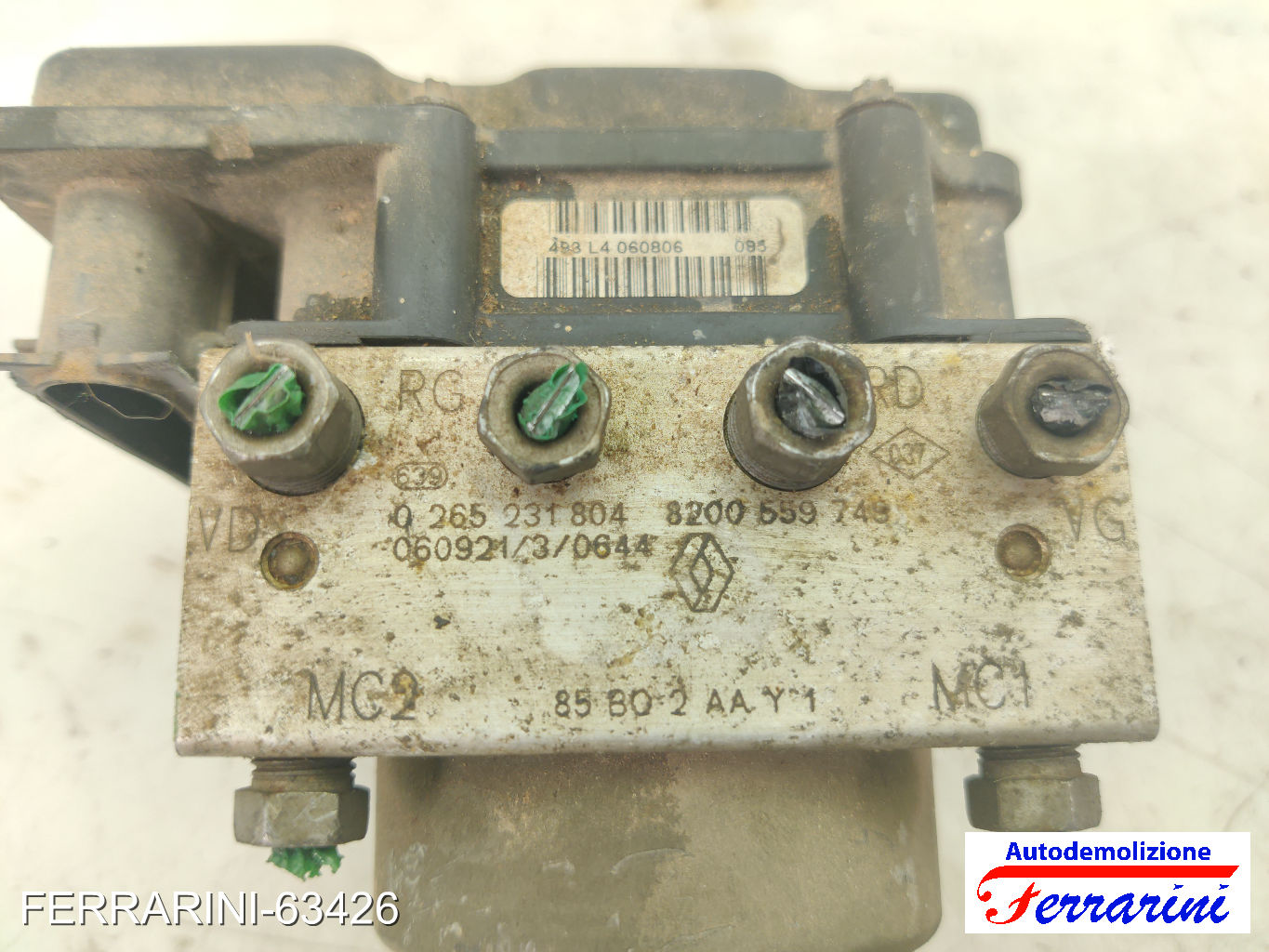 Centralina Pompa Abs RENAULT CLIO 3 BR0/1, CR0/1 1.2 16V 2005-2014 8200559749 10