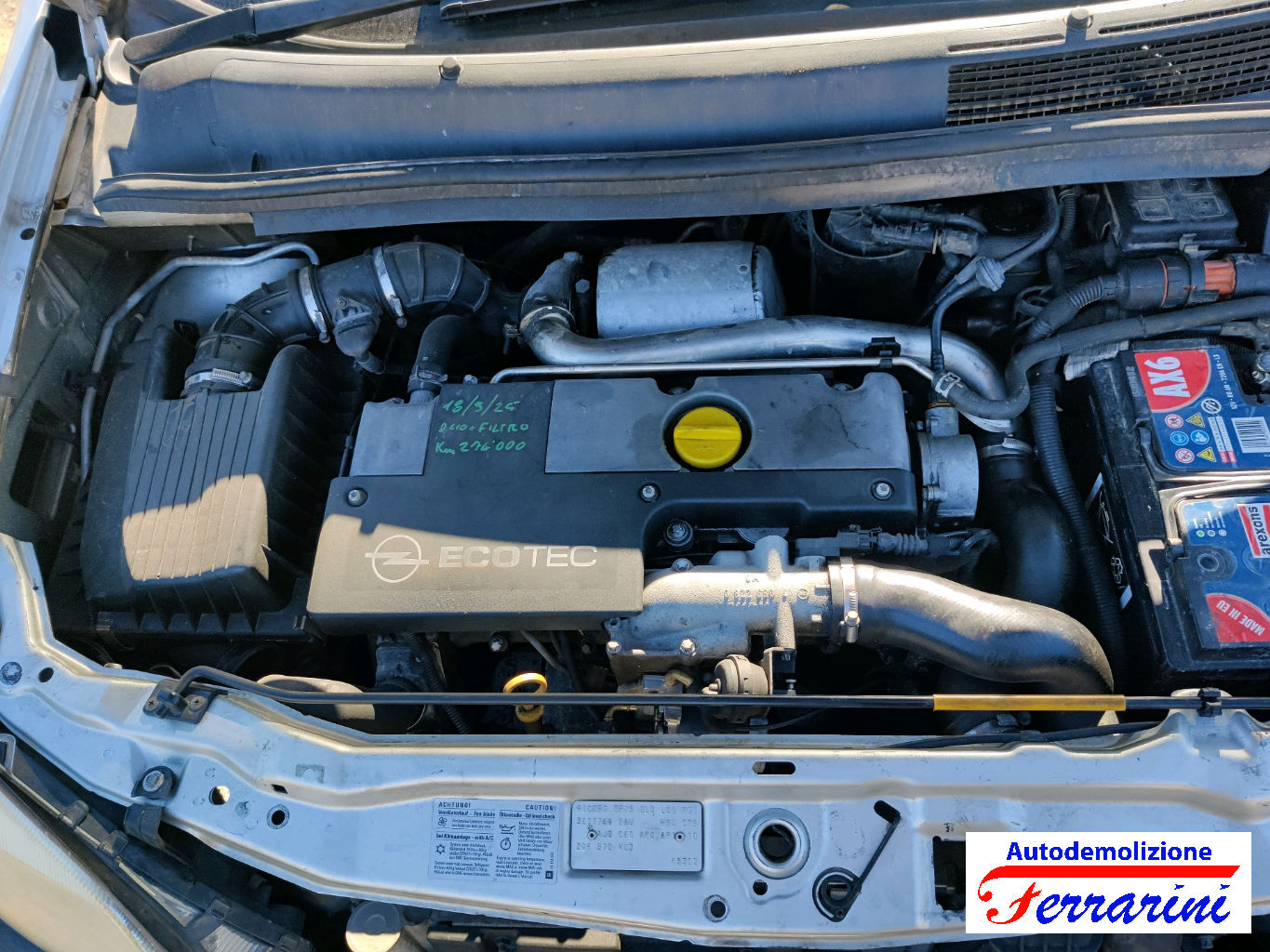 Opel Zafira A T98 2.0 DTI 16V 101CV 2000-2005