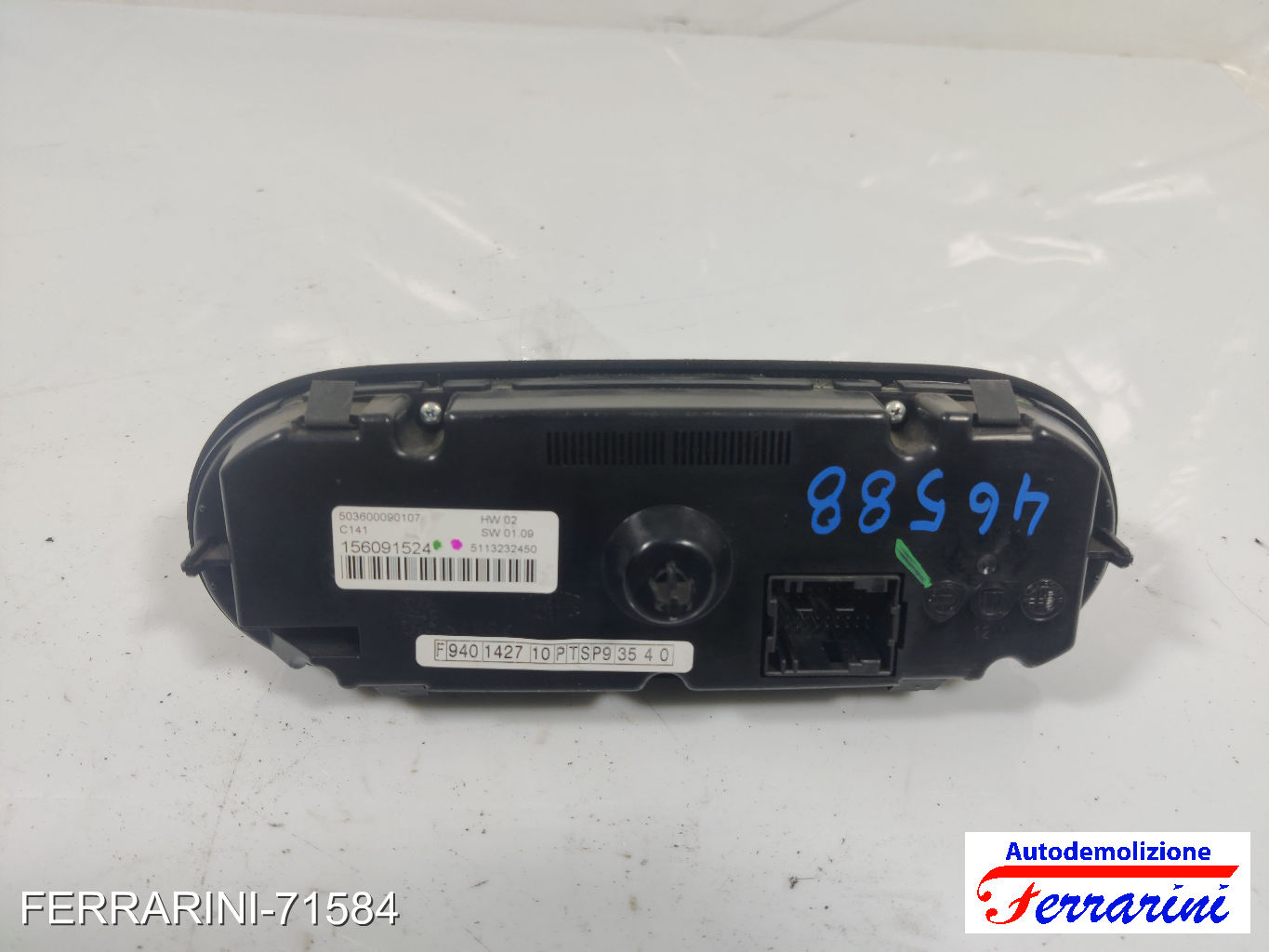 Tastiera Clima ALFA ROMEO GIULIETTA 940 2010-2016 anteriore, frontale 156091524 9