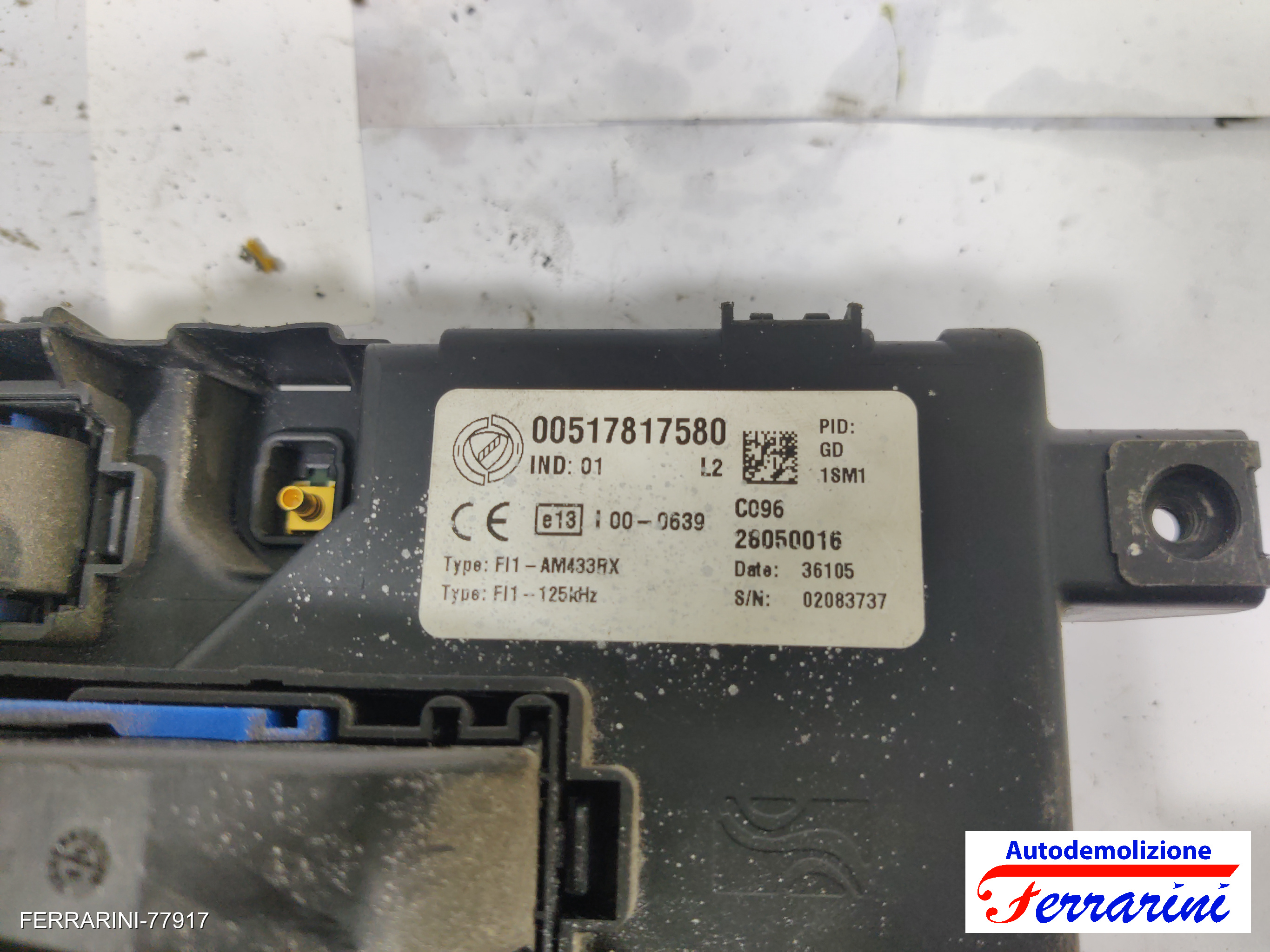 Body Computer FIAT GRANDE PUNTO 199 1.3 D MULTIJET 2005-2010 00517817580