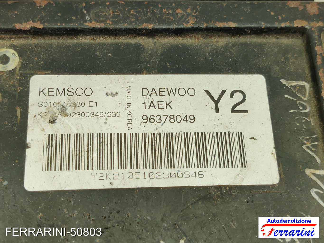 Kit Accensione DAEWOO LACETTI KLAN 1.6 2004-2005 96378049 7