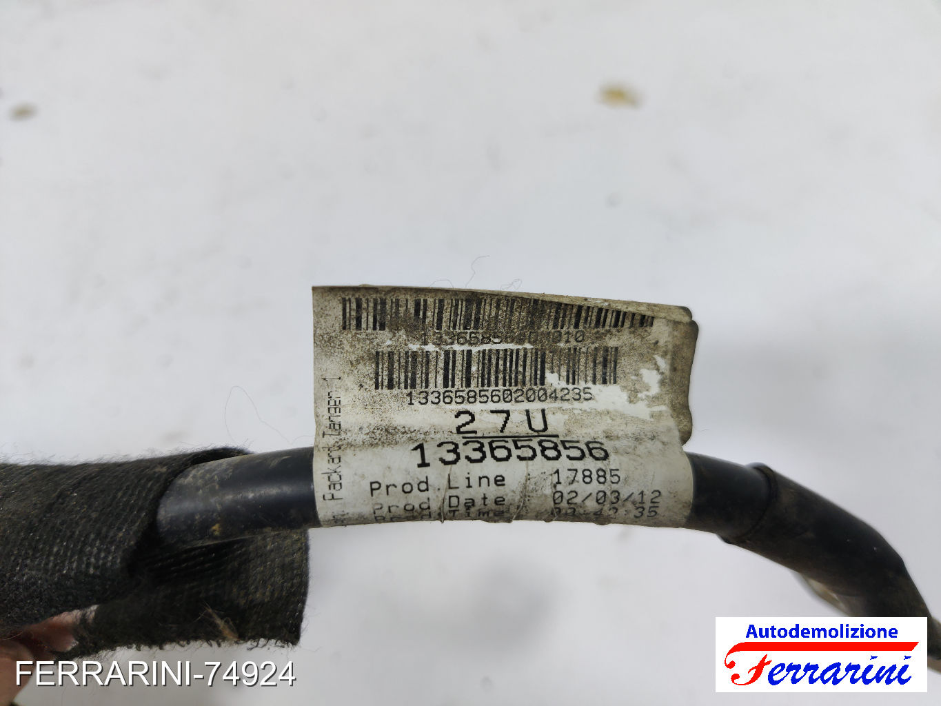 Cavo massa negativo batteria OPEL MERIVA B S10 1.4 LPG 2011-2017 13365856