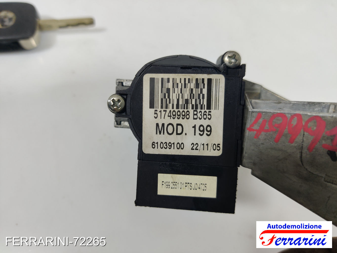 Bloccasterzo FIAT GRANDE PUNTO 199 2005-2013 51749998, 61039100, 51793074 7