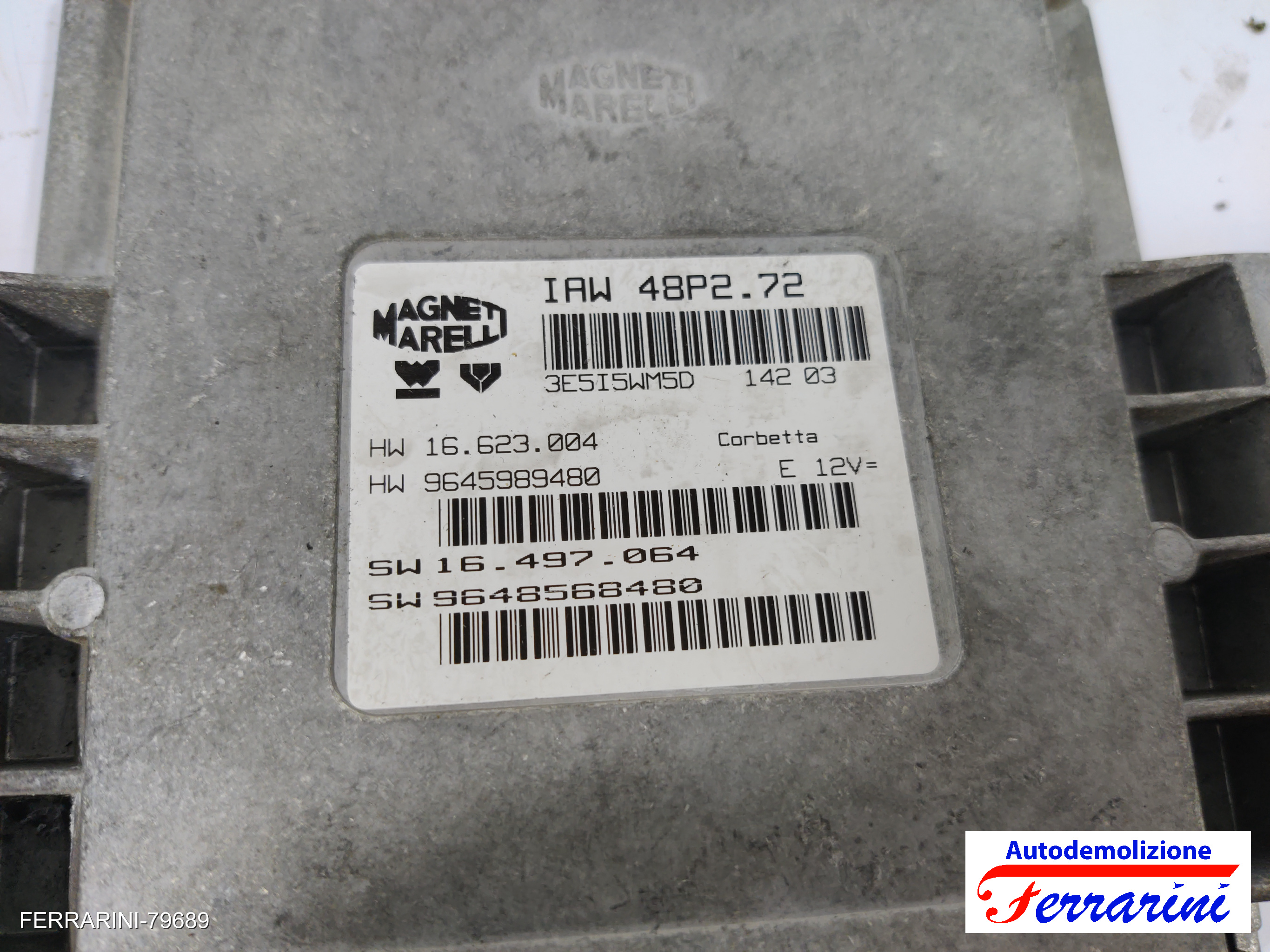 Centralina Motore CITROEN C3 1 FC, FN 1.1I 2002-2009 9648568480, 9645989480