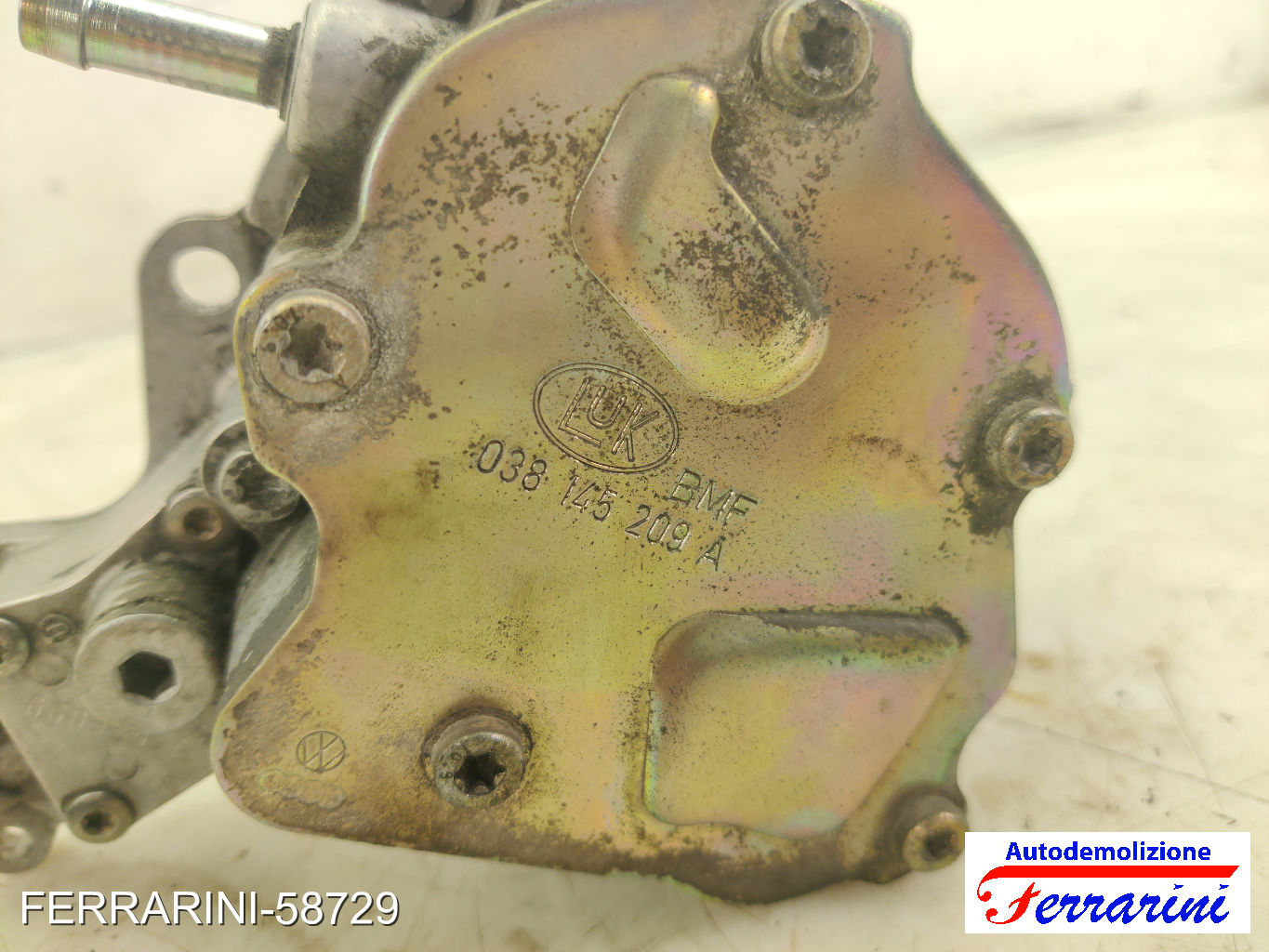 Pompe Vuoto Depressore AUDI A3 8L1 1.9 TDI 2000-2003 038145209A, 038145209K