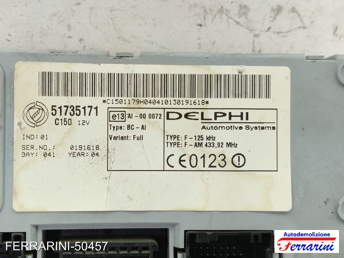FIAT PUNTO 188 1.2 NATURAL POWER 2003-2012 51735171, HW103 8