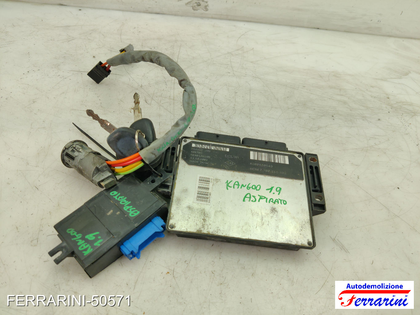 Kit Accensione RENAULT KANGOO FC0/1 D 65 1.9 1997-2023 8200150549, 110110316