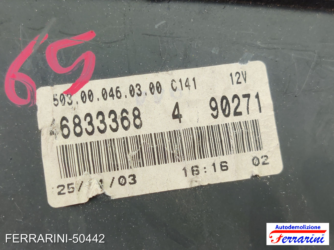 Quadro Contachilometri FIAT PUNTO 188 1.2 16V 80 1999-2006 46833368, 6833368 7