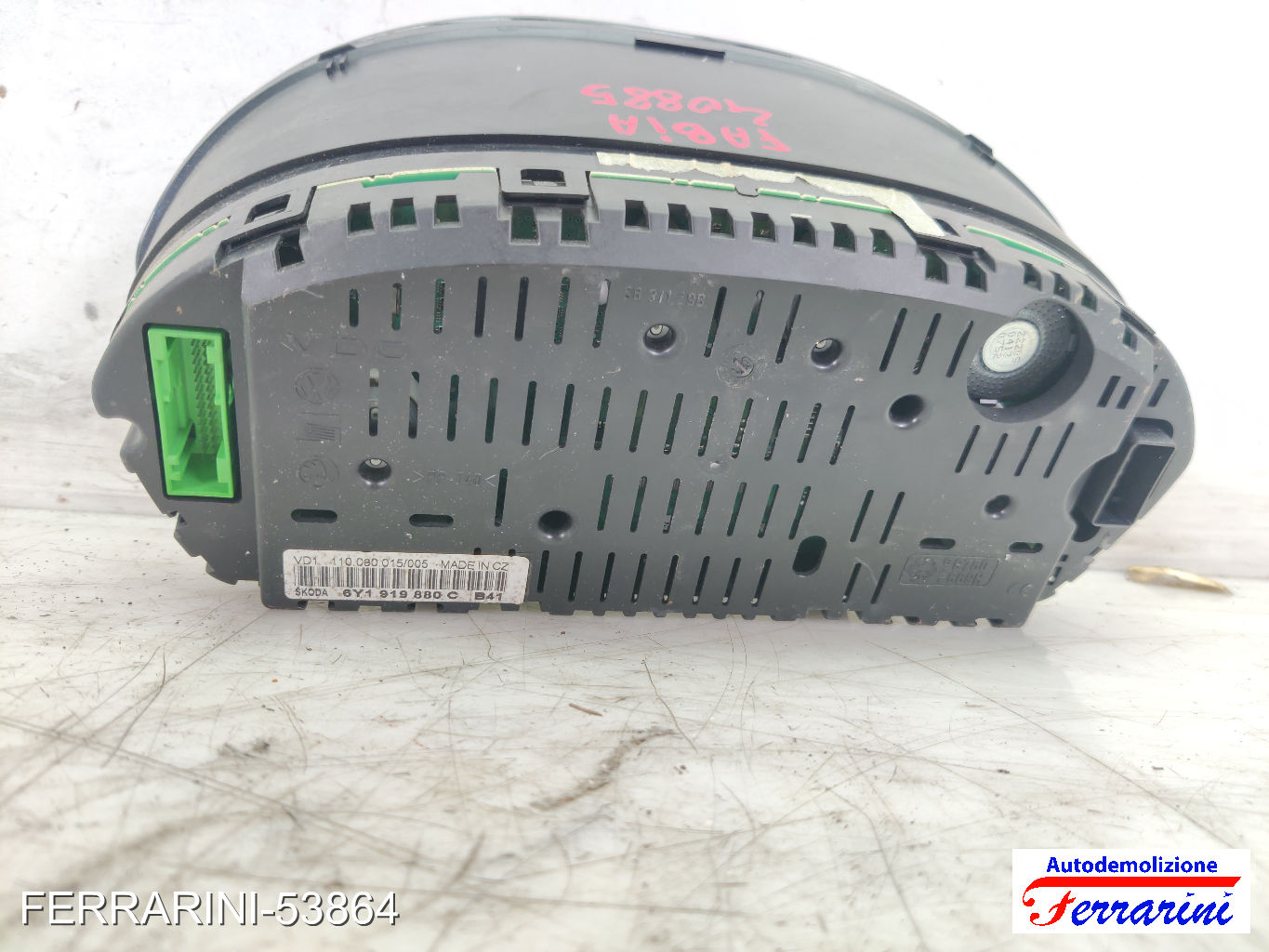 Quadro Contachilometri SKODA FABIA 1 COMBI 6Y5 1.4 16V 2000-2007 6Y1919880C 8