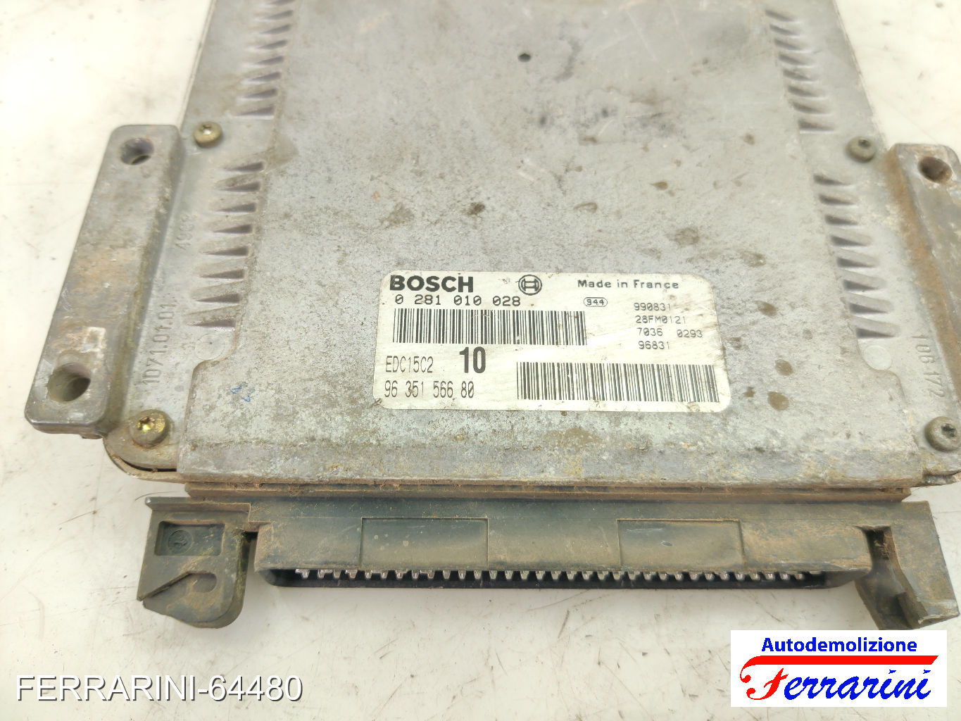 Centralina Motore FIAT SCUDO 220 2.0 JTD 1999-2006 9635156680, 0281010028