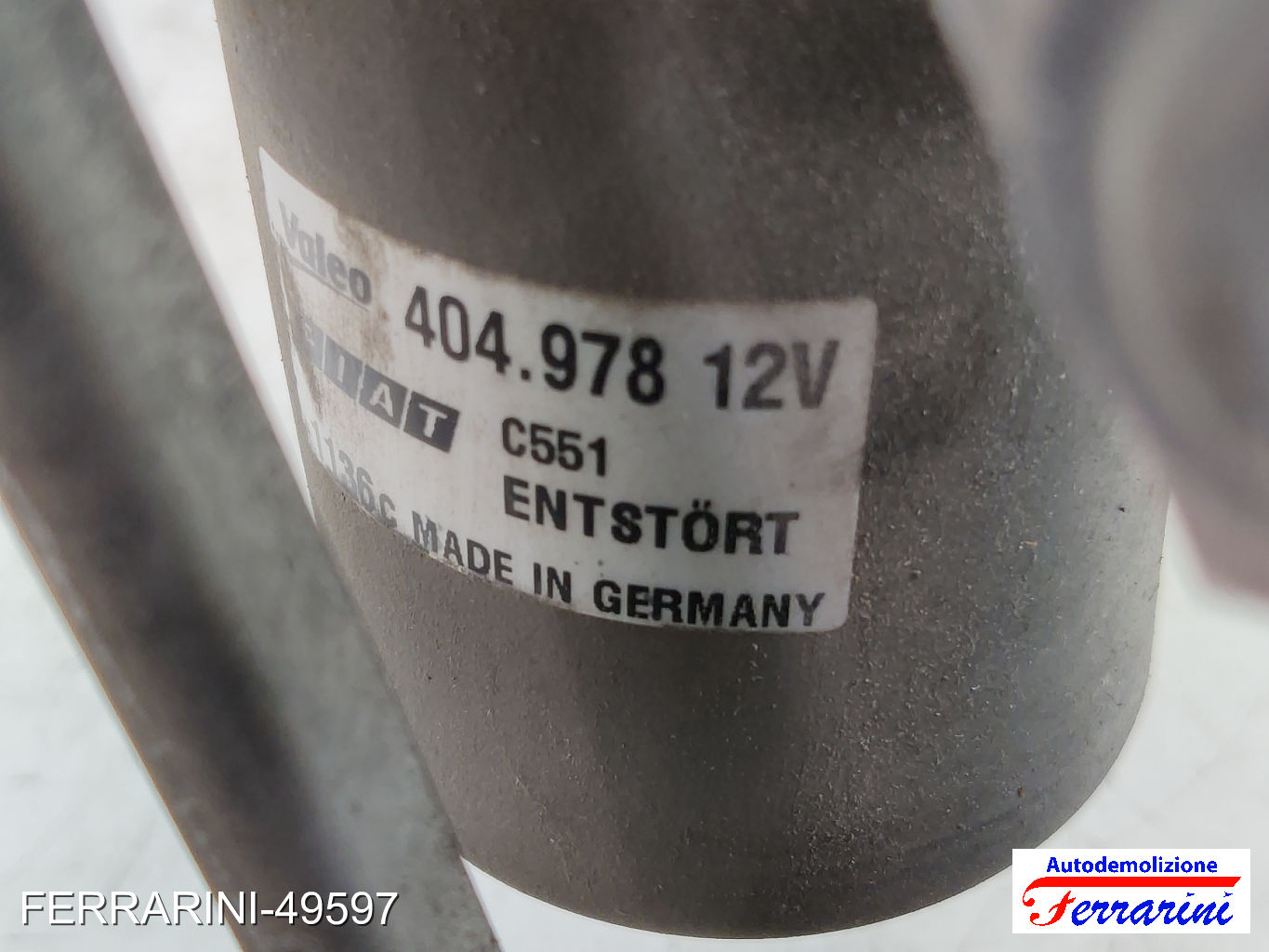 Spazzacqua Motorino Tergicristallo FIAT GRANDE PUNTO 199 2005-2013 anteriore