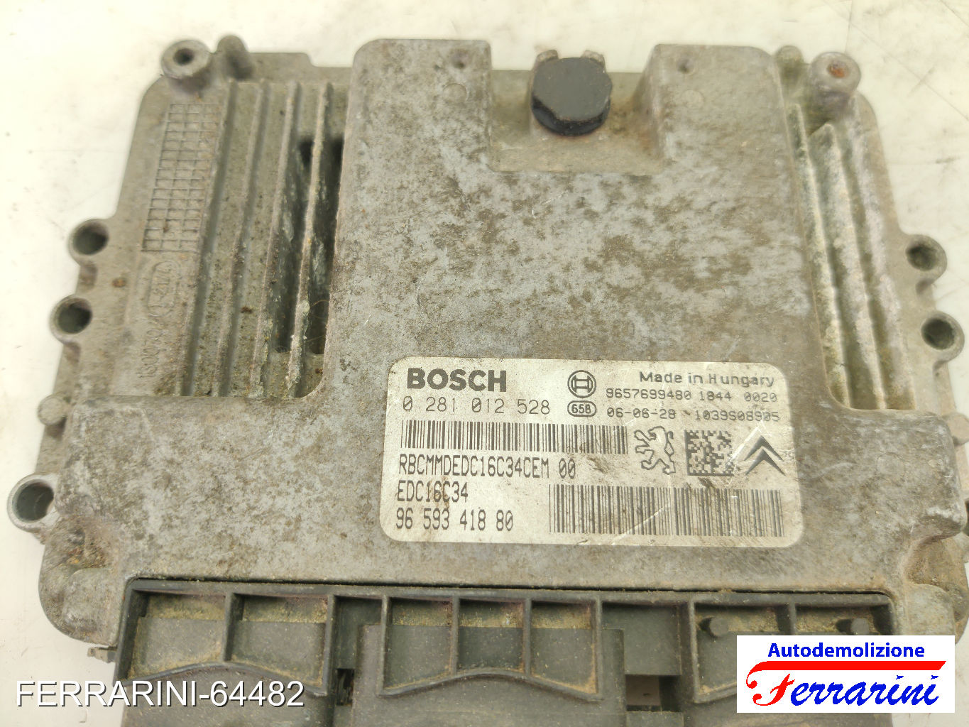 Centralina Motore PEUGEOT 206 SW 2E/K 1.4 HDI 2002-2007 9659341880, 9664620780