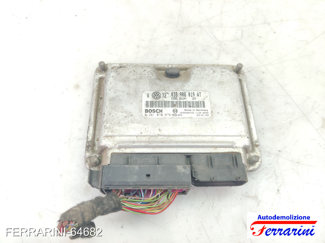 Centralina Motore VW GOLF 4 VARIANT 1J5 1.9 TDI 2000-2006 038906019AT