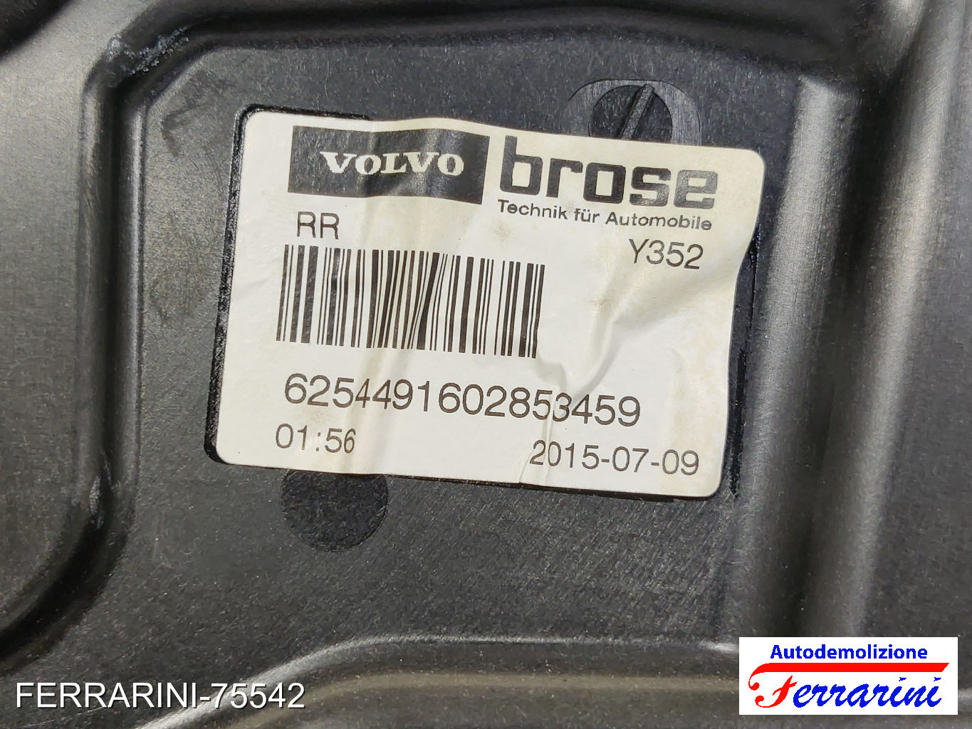 Alzavetro VOLVO V60 1 155 2015-2018 destro, dx, posteriore, post 30784313 9