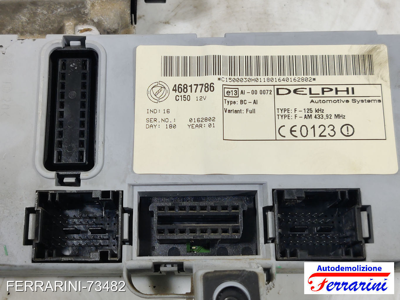 Kit Accensione FIAT PUNTO 188 1.9 JTD 2001-2012 0281010846