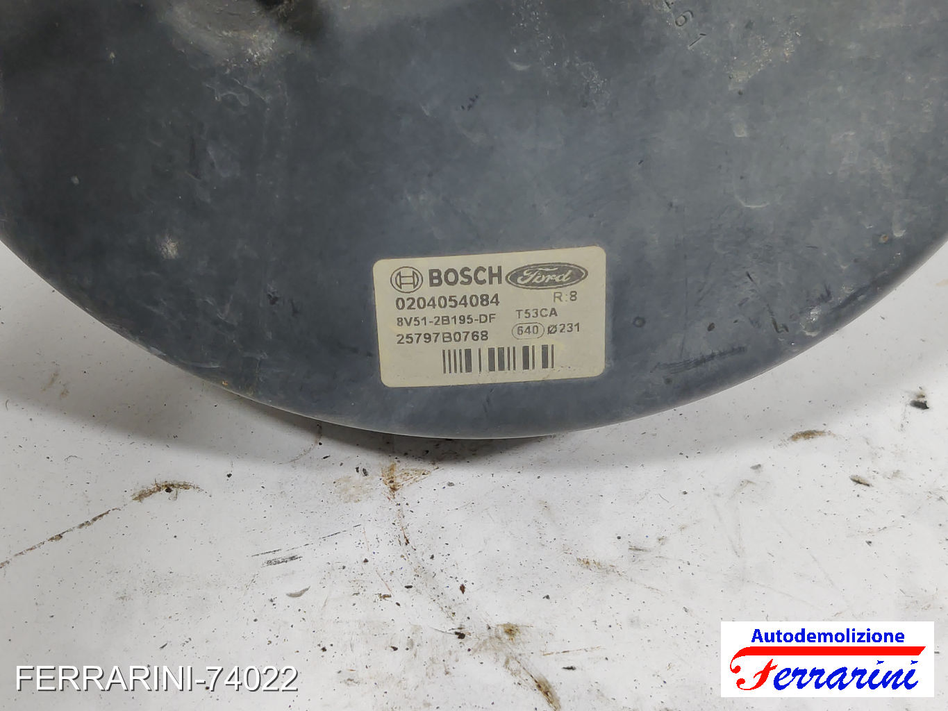 Servofreno FORD FIESTA 6 CB1, CCN 1.25 2008-2017 8V512B195DF, 0204054084