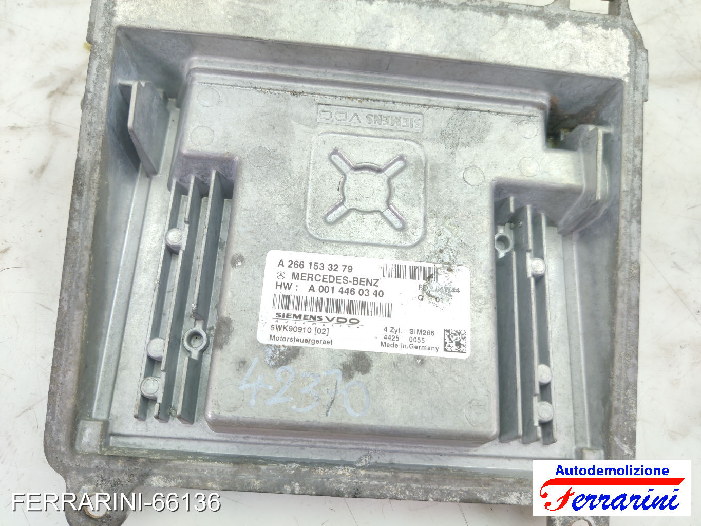 Centralina Motore MERCEDES CLASSE A W169 A 150 2004-2012 A2661533279 6