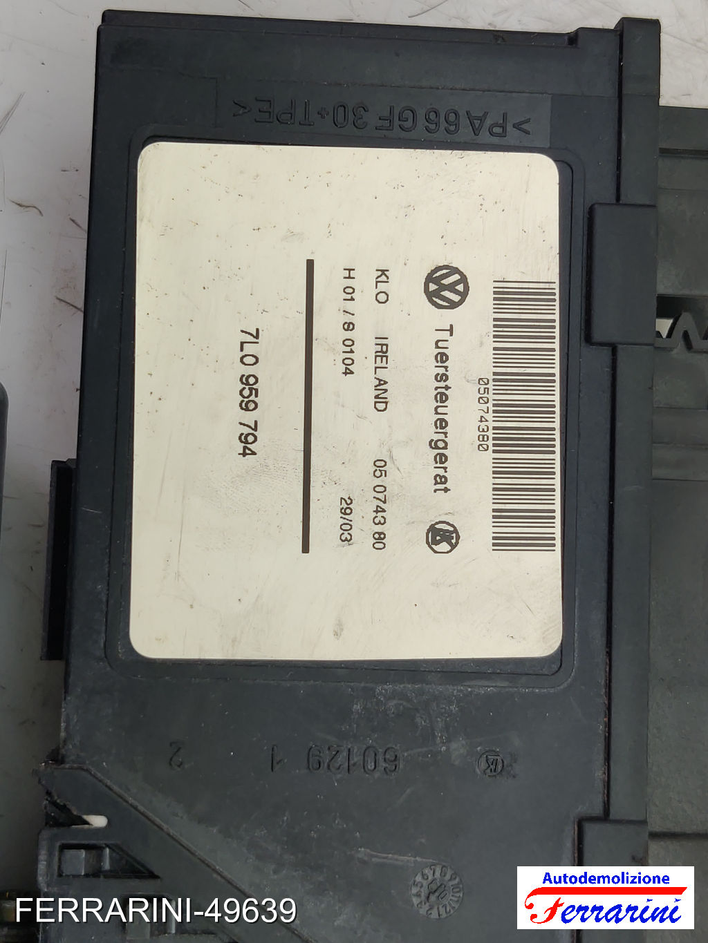 Motorino Alzavetro SKODA OCTAVIA 3 5E3, NL3, NR3 1.6 TDI 2012-2015 7L0959794