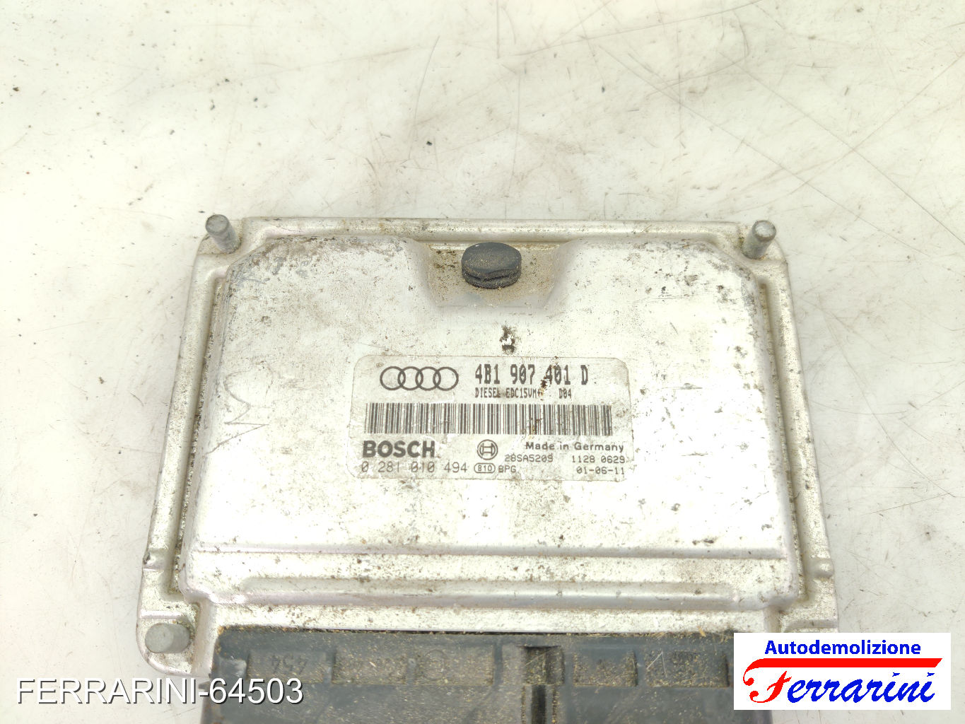 Centralina Motore AUDI A6 AT 4B5 2.5 TDI 2001-2005 4B1907401D, 11280629
