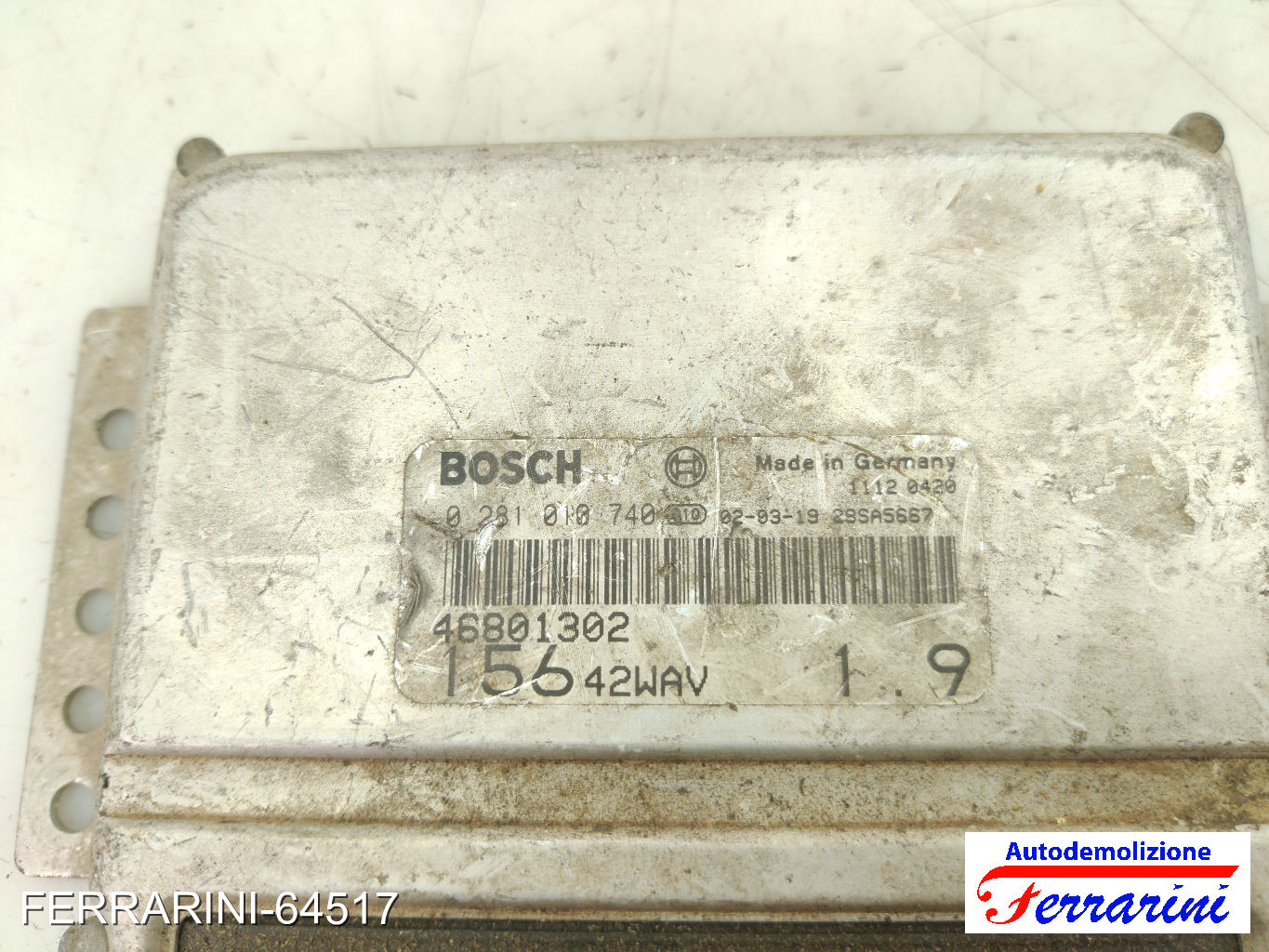Centralina Motore FIAT STILO 192 1.9 JTD 2001-2006 46801302, 0281018740 6