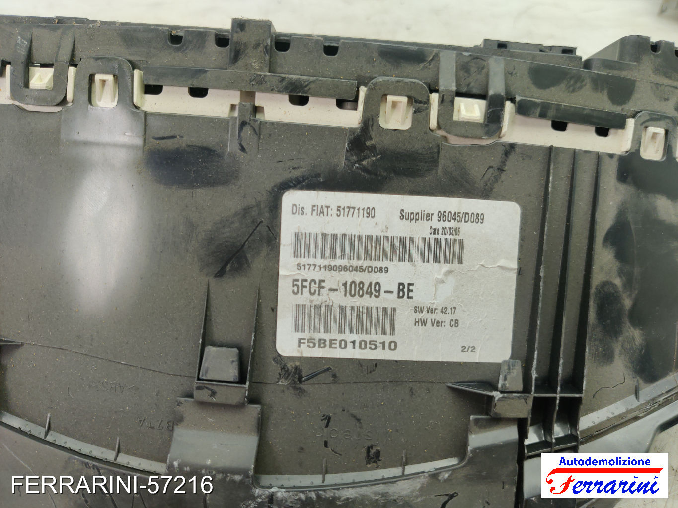 Kit Accensione FIAT STILO SW 192 1.9 D MULTIJET 2005-2008 0281012862, 51771190 31