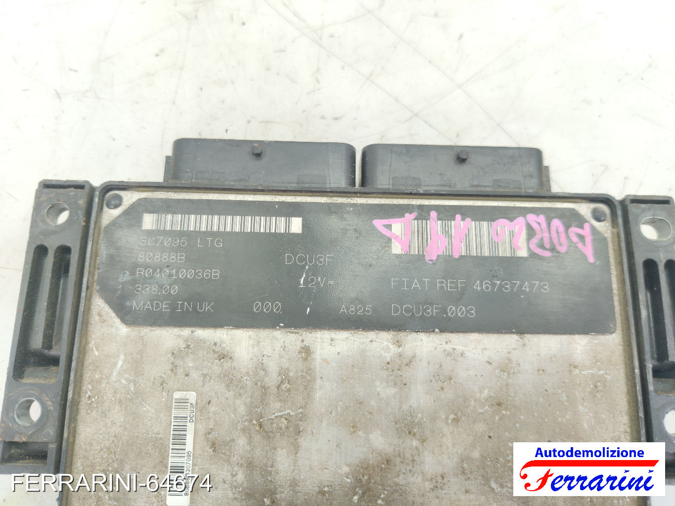 Centralina Motore FIAT DOBLO 119, 223 1.9 D 2001-2010 46737473, R04010036B 6