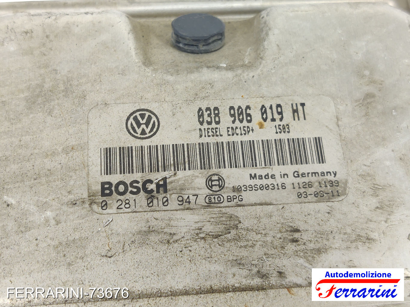 Centralina Motore SKODA FABIA 1 COMBI 6Y5 1.9 TDI 2000-2007 038906019HT