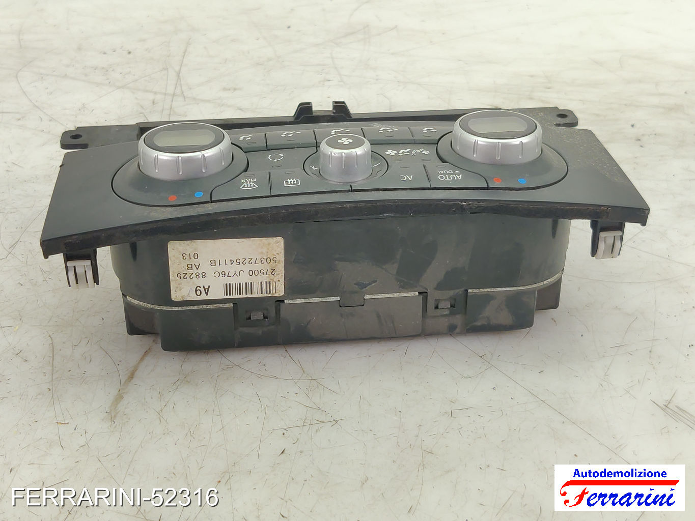 Tastiera Clima RENAULT KOLEOS 1 HY 2008-2023 anteriore, frontale 27500JY76C