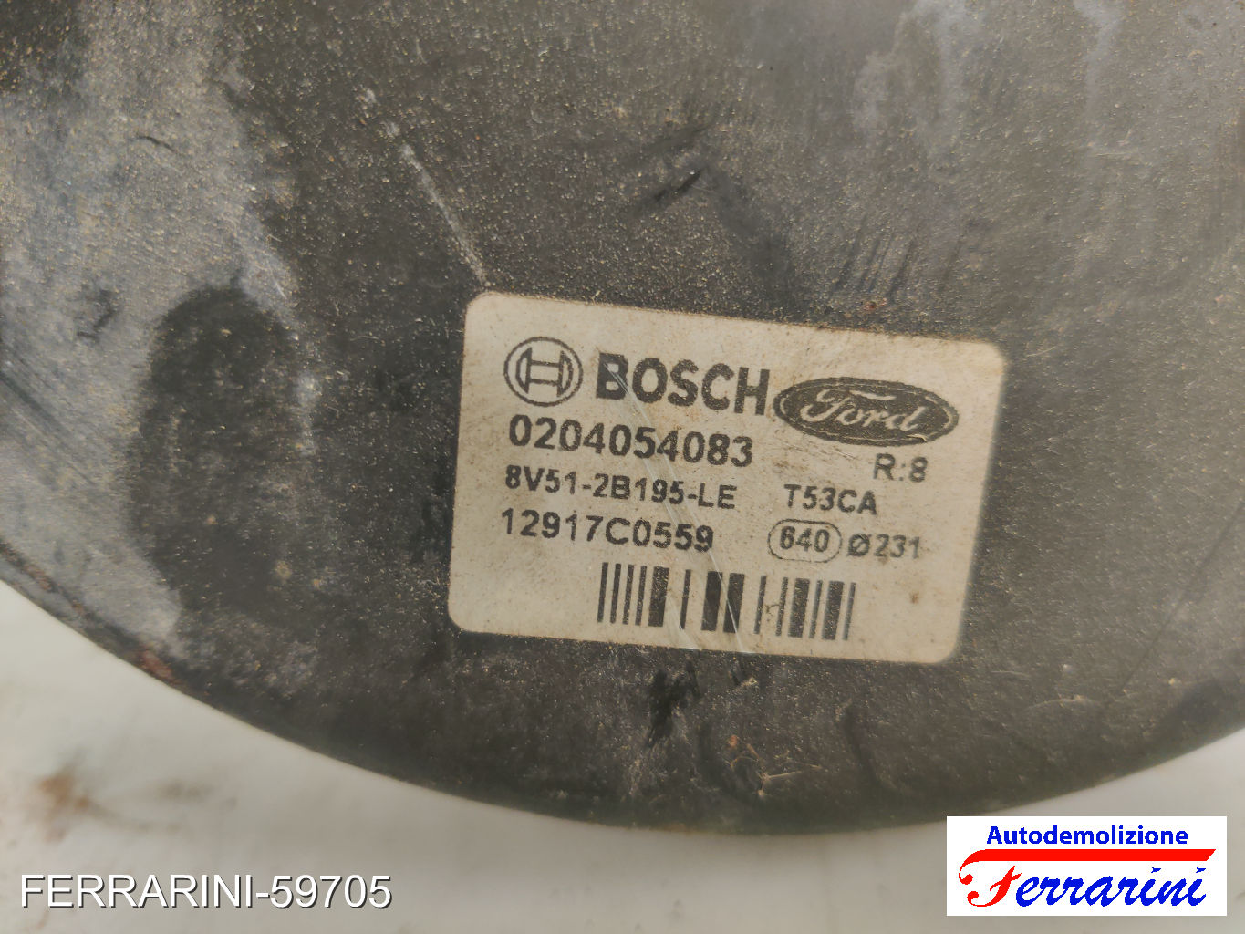 Servofreno FORD FIESTA 6 CB1, CCN 1.4 2008-2012 1747243, 8V512B195LE, 0204054083
