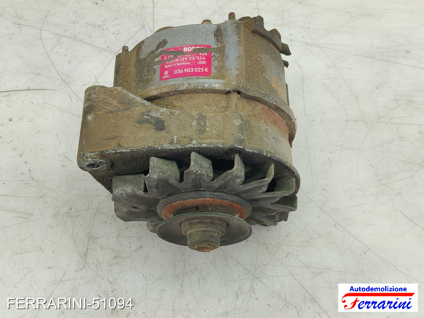 Alternatore VW POLO 80, 86C 1.0 1985-1992 036903025K, 036903017J, 036903017JX 6