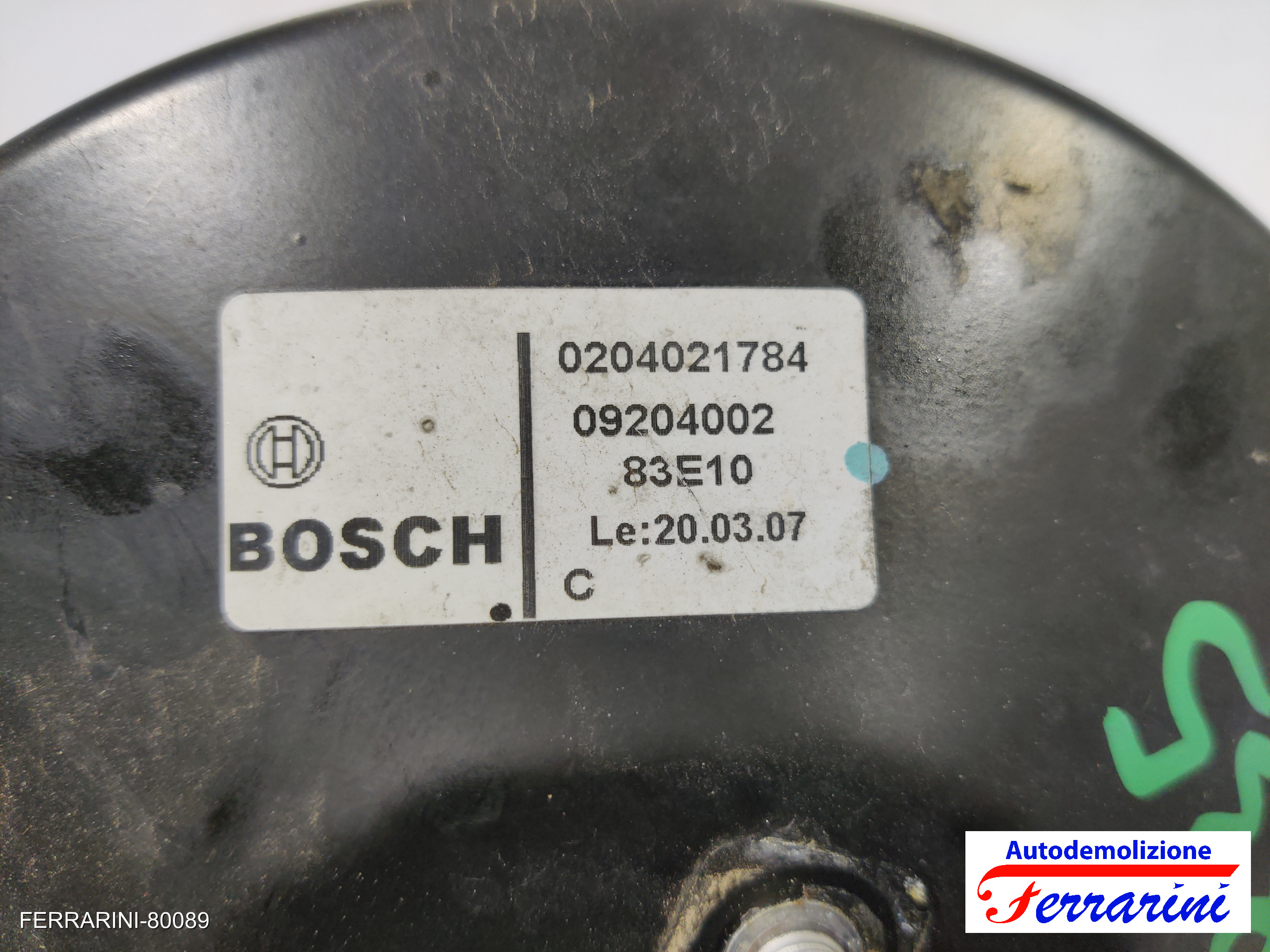 Servofreno OPEL AGILA A H00 1.3 CDTI 2003-2007 4721083E10, 09204002, 0204021784