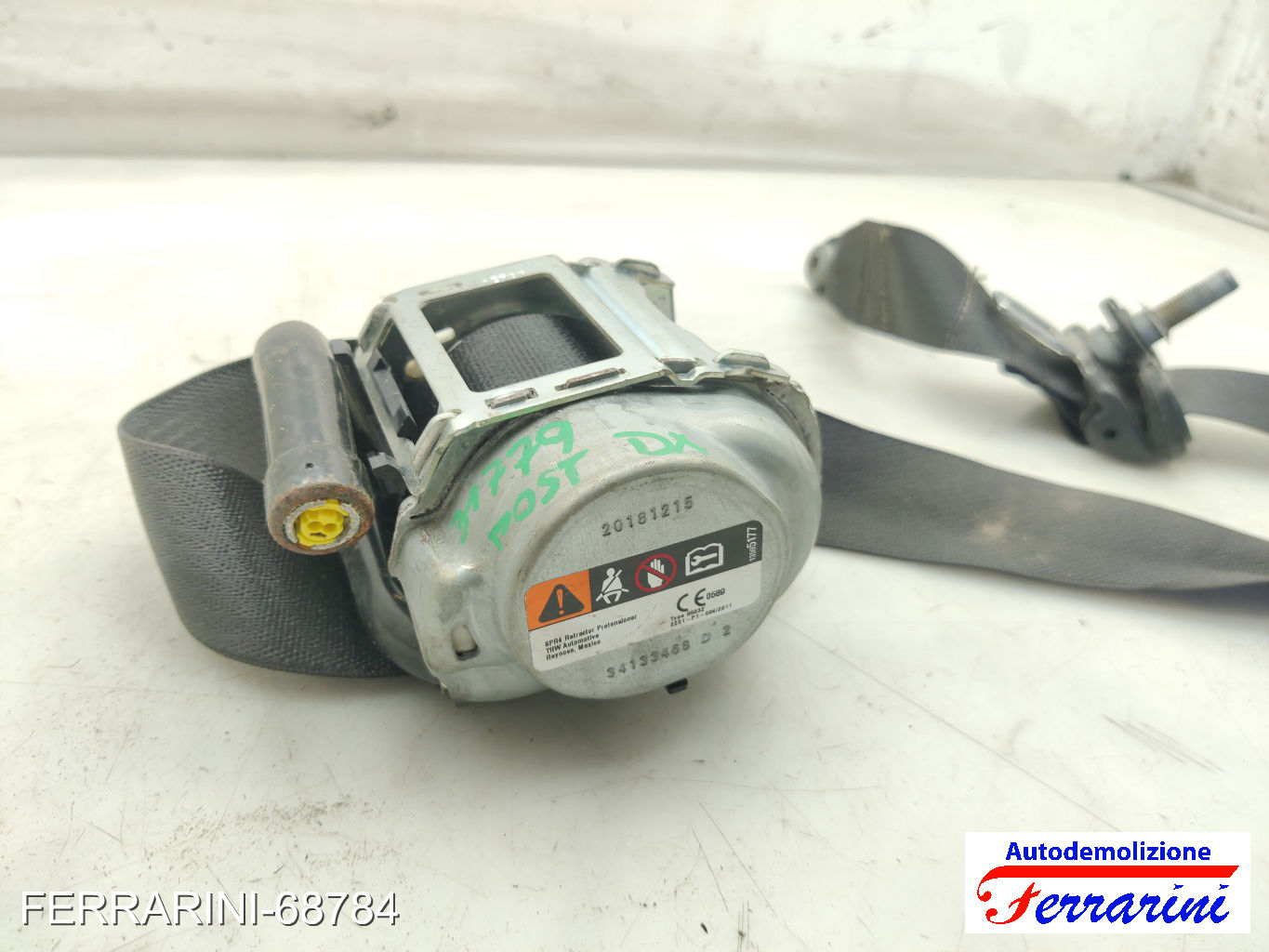 Cintura Di Sicurezza JEEP COMPASS M6, M7, MP, MV 2017-2023 destra, dx 10