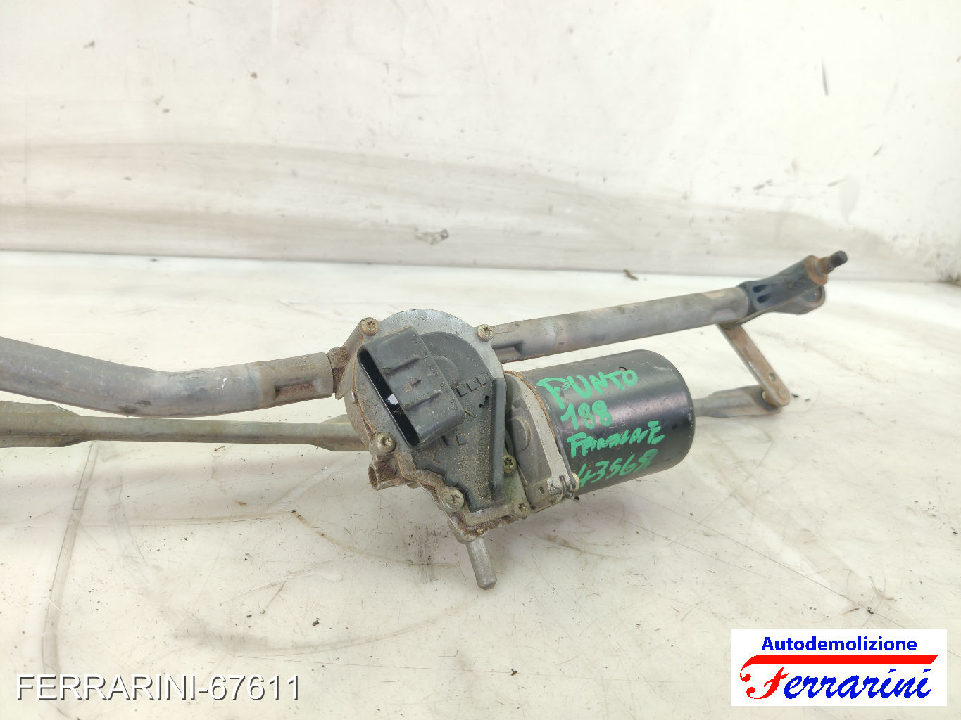 Spazzacqua Motorino Tergicristallo FIAT PUNTO 188 1999-2010 anteriore, frontale 7