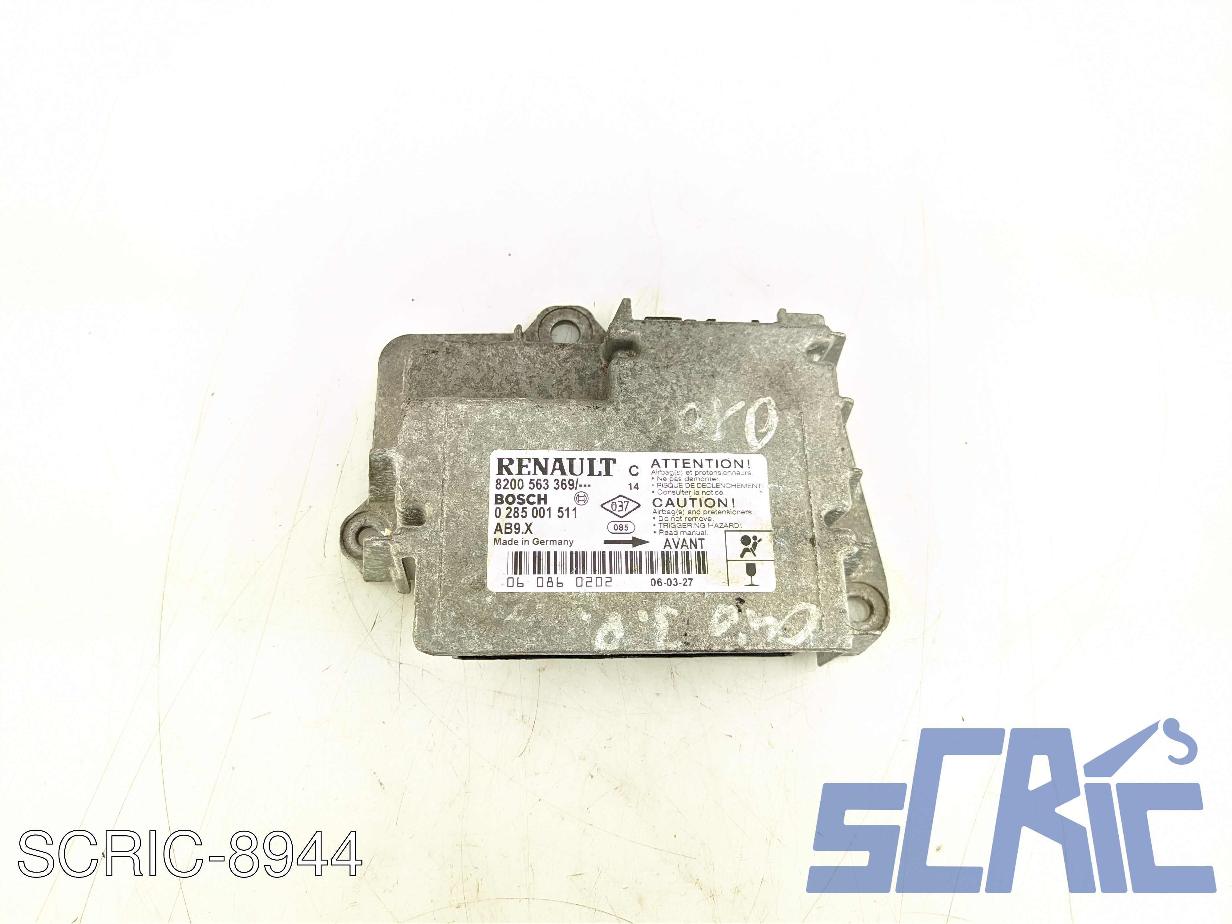 Centralina Airbag RENAULT CLIO 2 BB, CB 2001-2009 8200563369, 0285001511