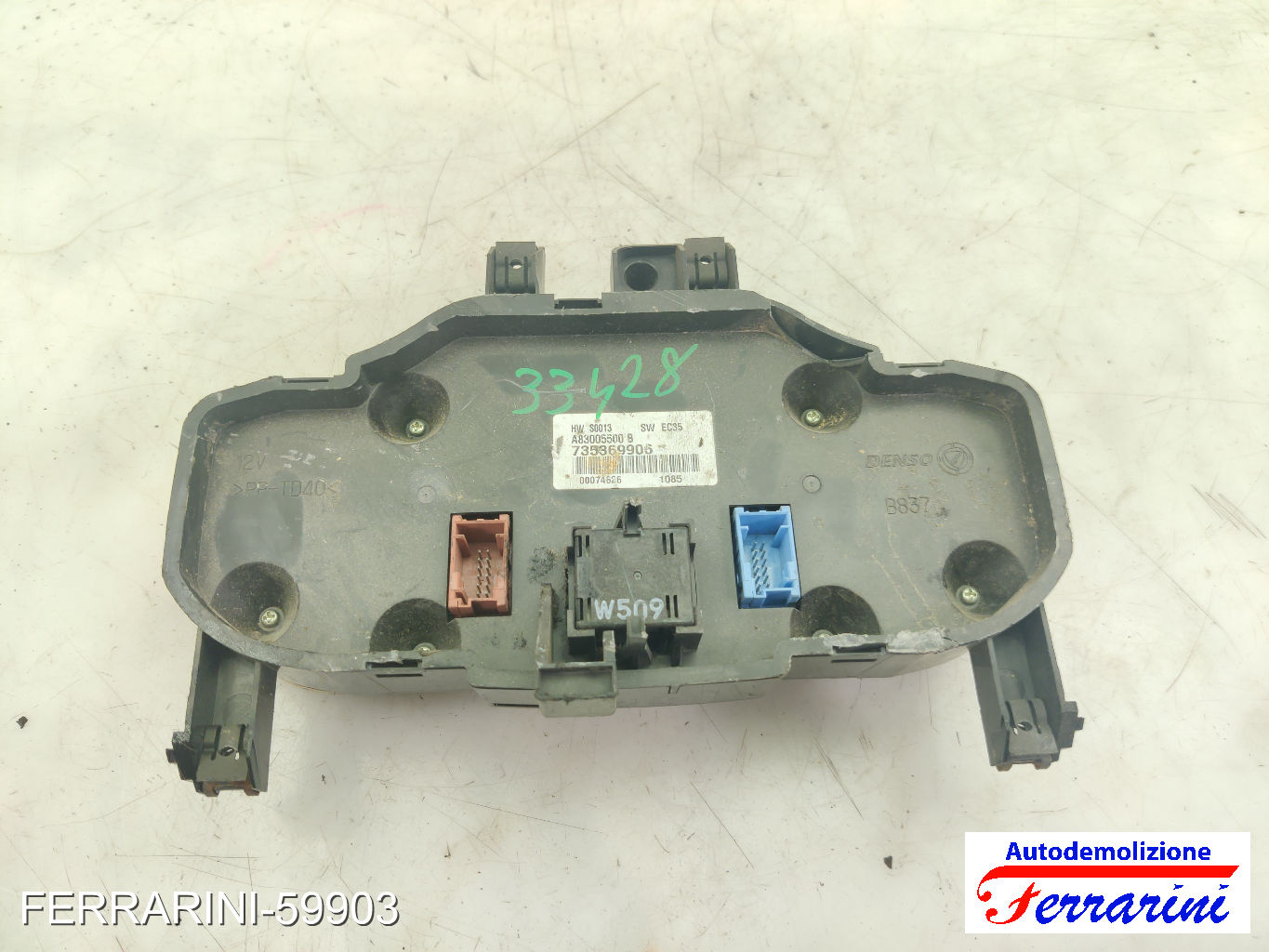 automatico bizona Tastiera Clima FIAT PANDA 169 2003-2012 anteriore, frontale 9