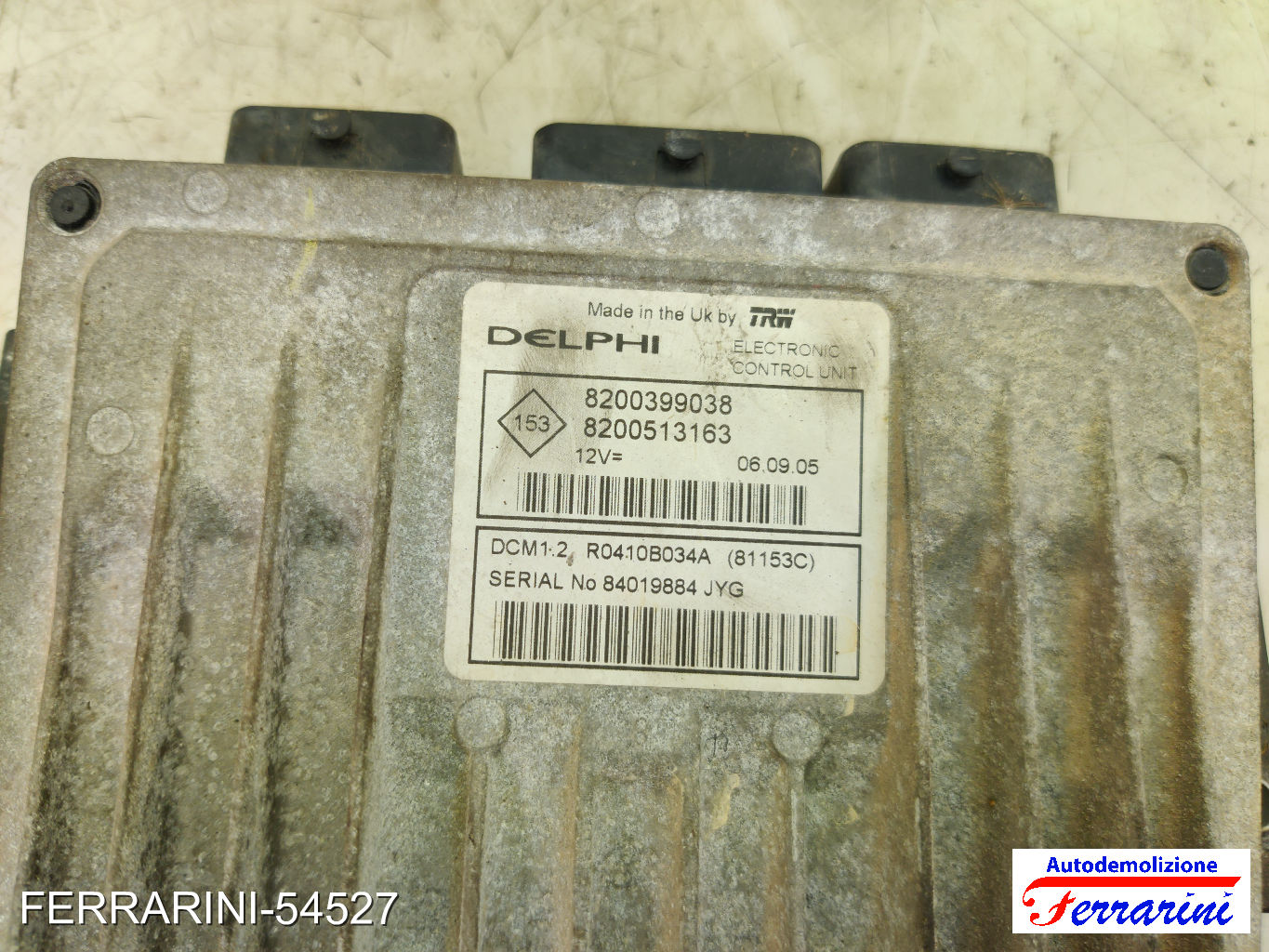 Centralina Motore RENAULT MODUS F/JP0 1.5 DCI 2004-2023 8200399038, 8200513163 6