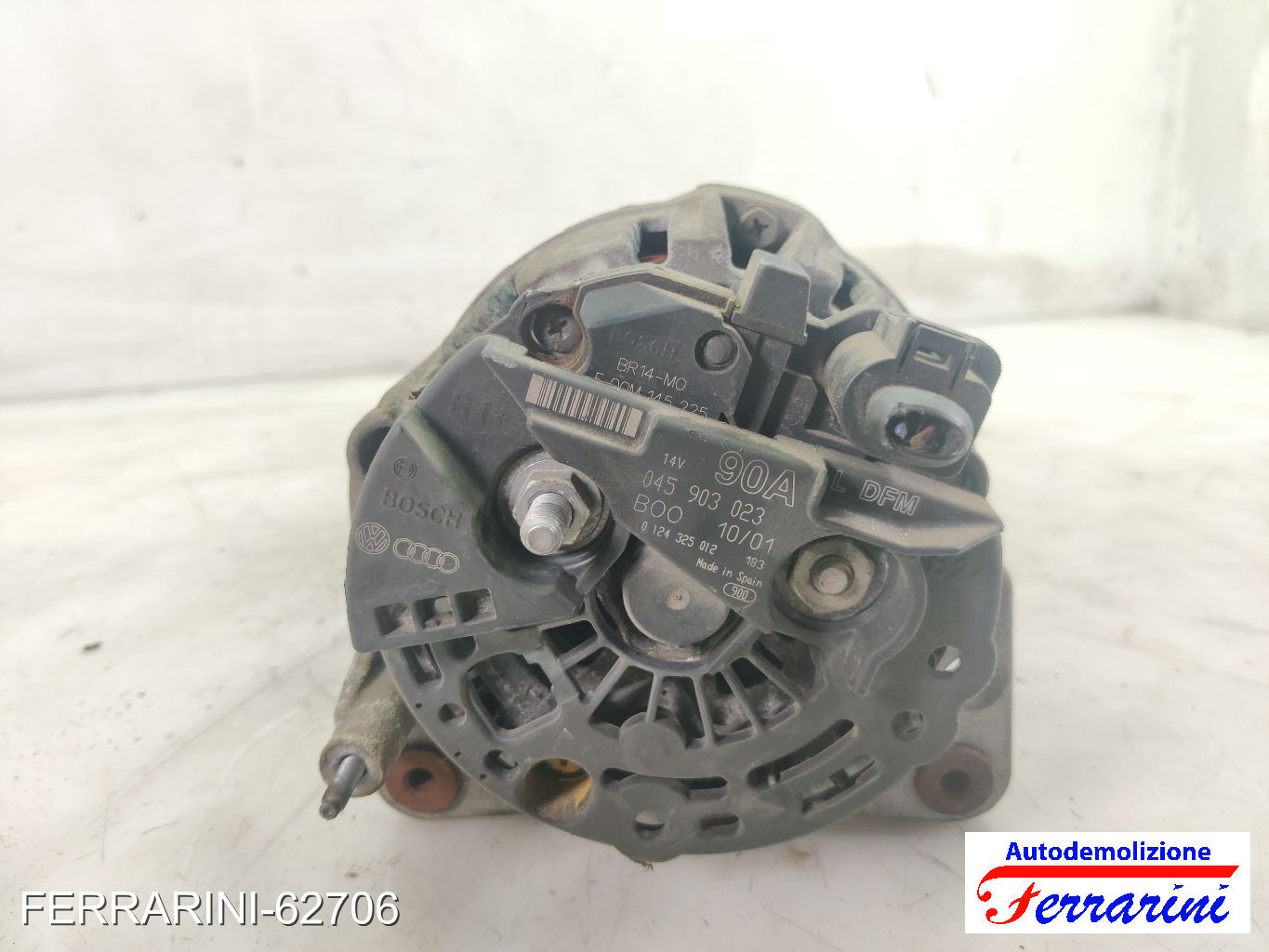 Alternatore VW POLO 9A, 9N 1.4 TDI 2001-2005 045903023, 5OOM115225, 0124325012 9