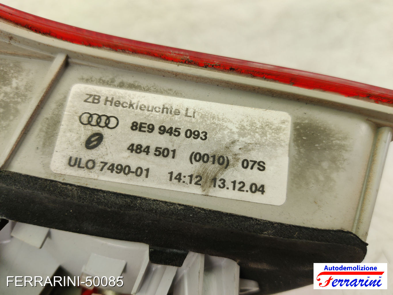 Fanalino Stop Posteriore AUDI A4 AT 8ED 2004-2008 sinistro, sx 8E9945093, 484501