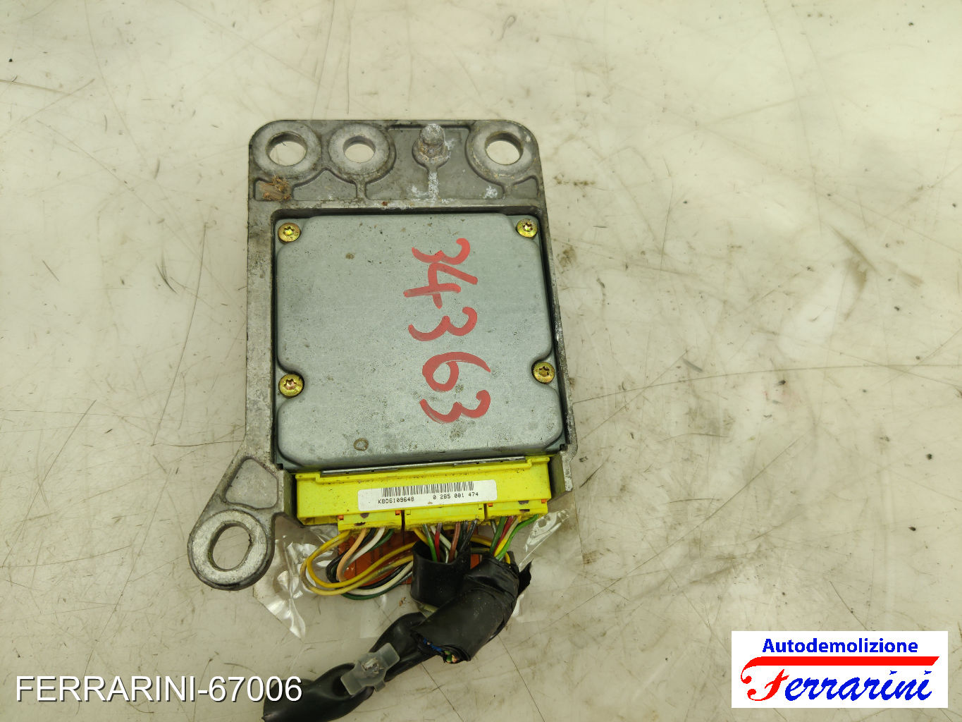 Centralina Airbag NISSAN MICRA 3 K12 2003-2010 98820AX502, 0285001474