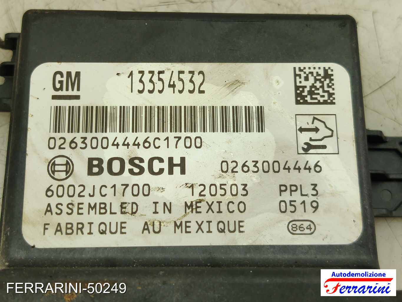 Centralina Sensori Parcheggio OPEL ZAFIRA TOURER C P12 2011-2023 13354532 6