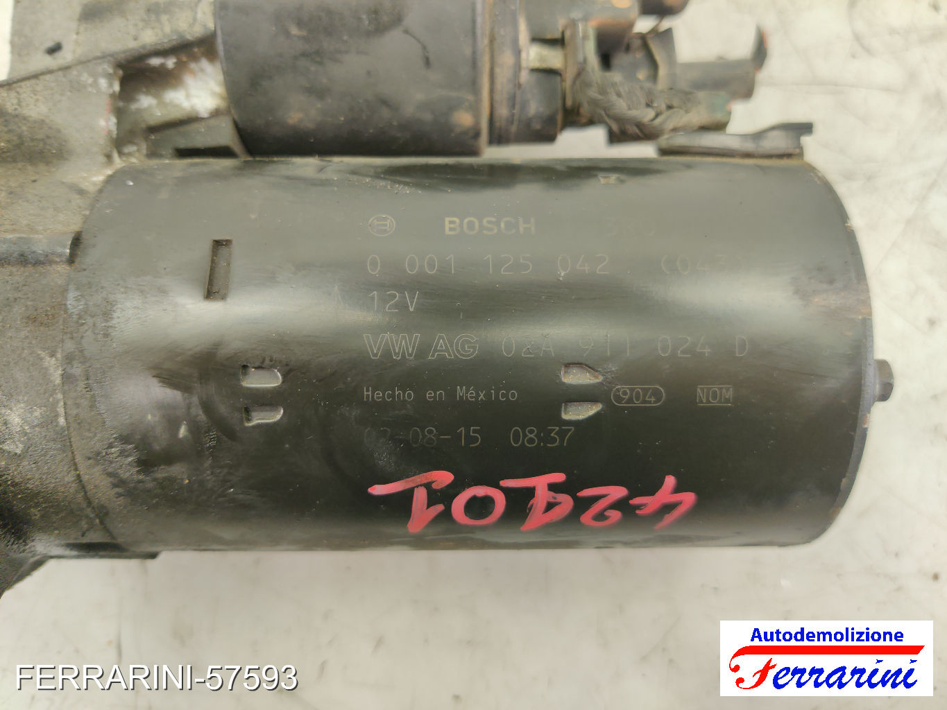 Motorino Avviamento VW NEW BEETLE 1C1, 9C1 1.9 TDI 2001-2010 02A911024D