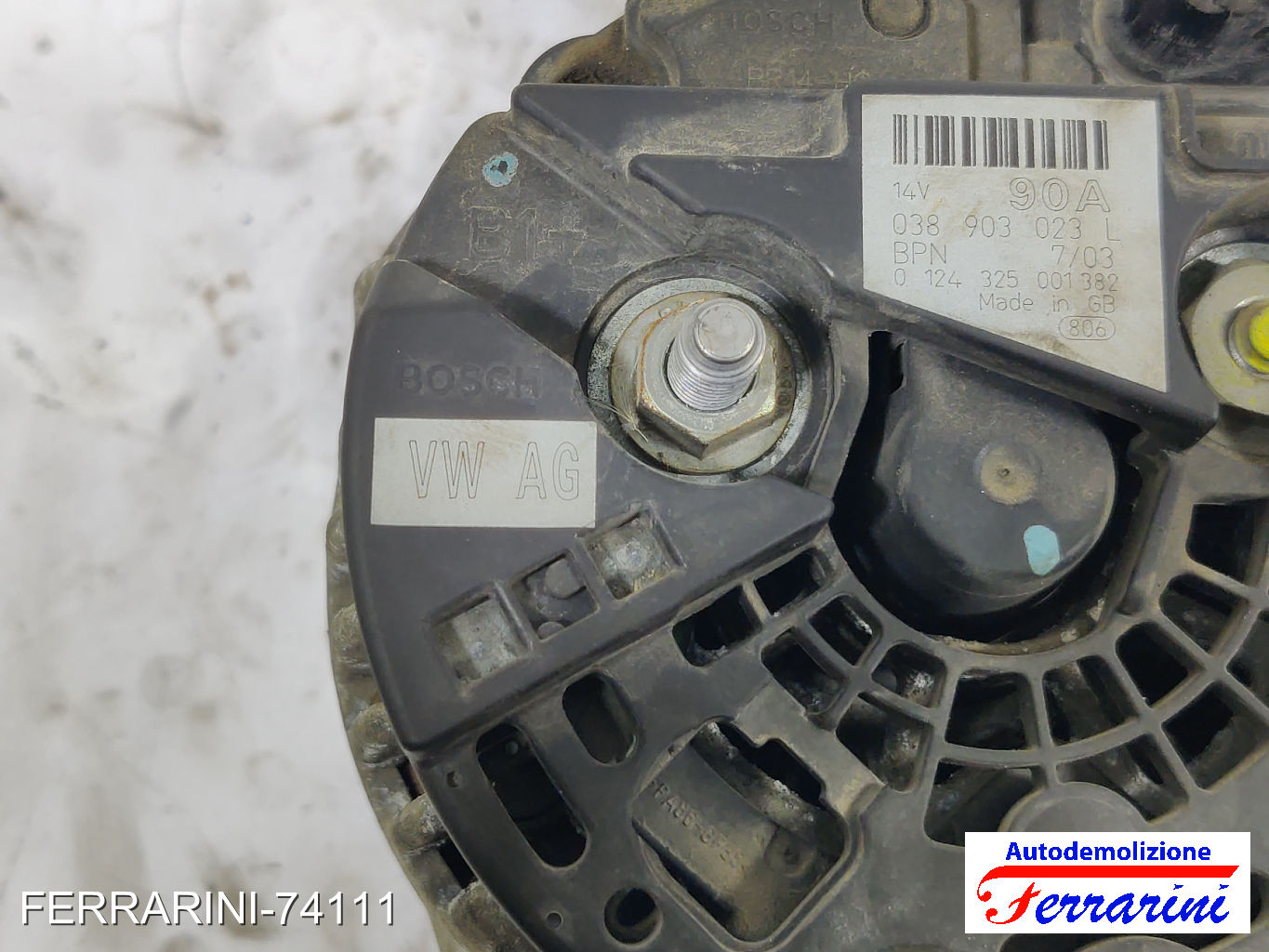 Alternatore SKODA FABIA 1 COMBI 6Y5 1.9 TDI 2000-2007