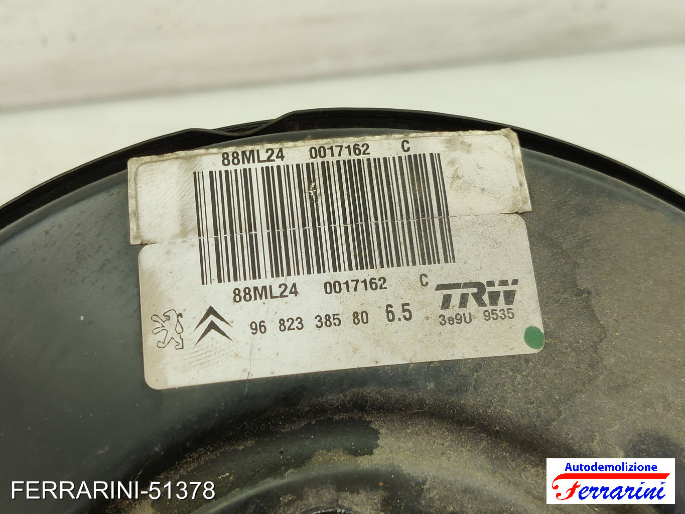Servofreno PEUGEOT 207 SW WK 1.6 16V 2007-2013 9682338580, 88M0017162L24