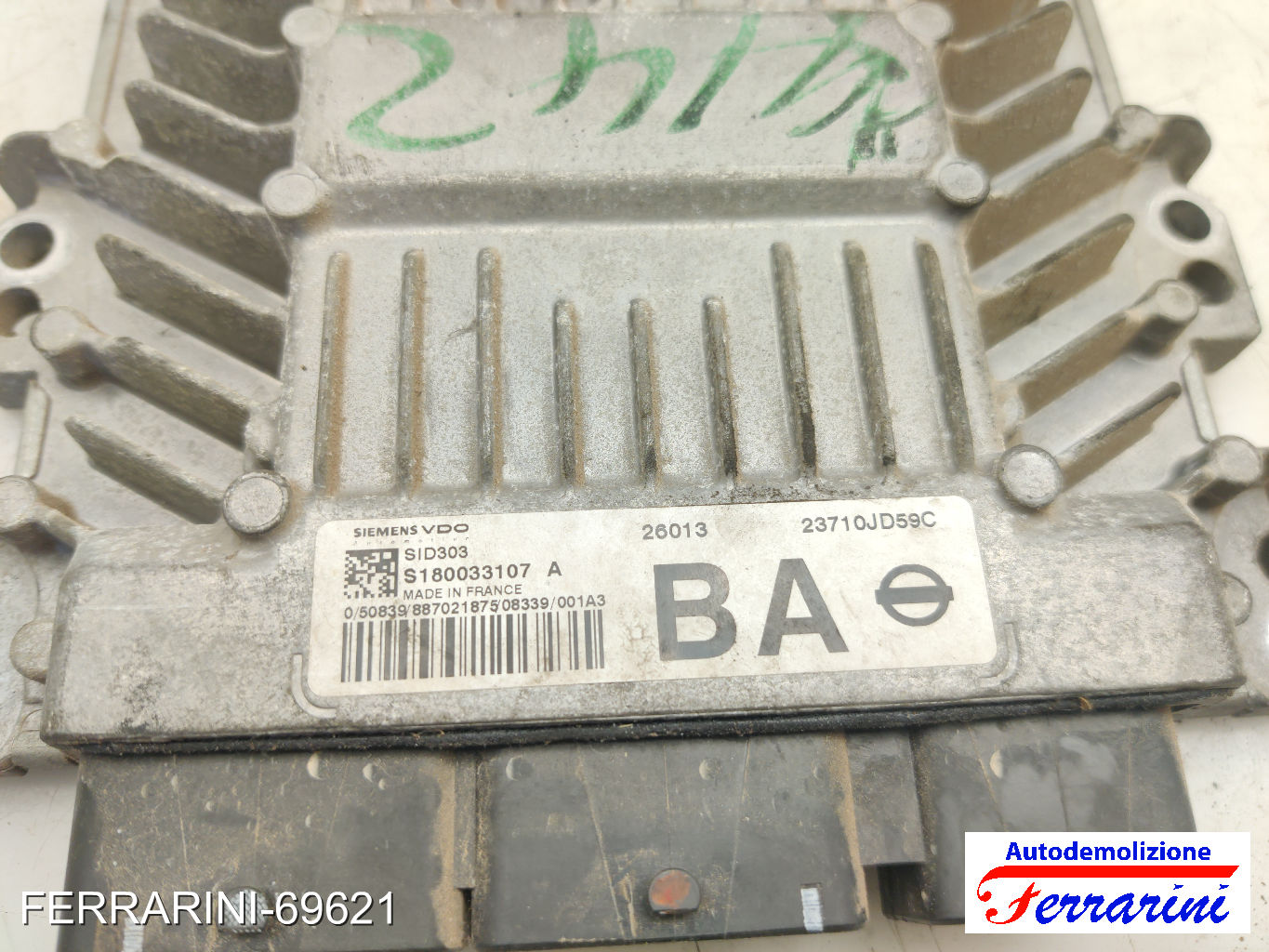 Centralina Motore NISSAN QASHQAI 1 J10, JJ10E, NJ10 1.5 DCI 2006-2013 23710JD59C